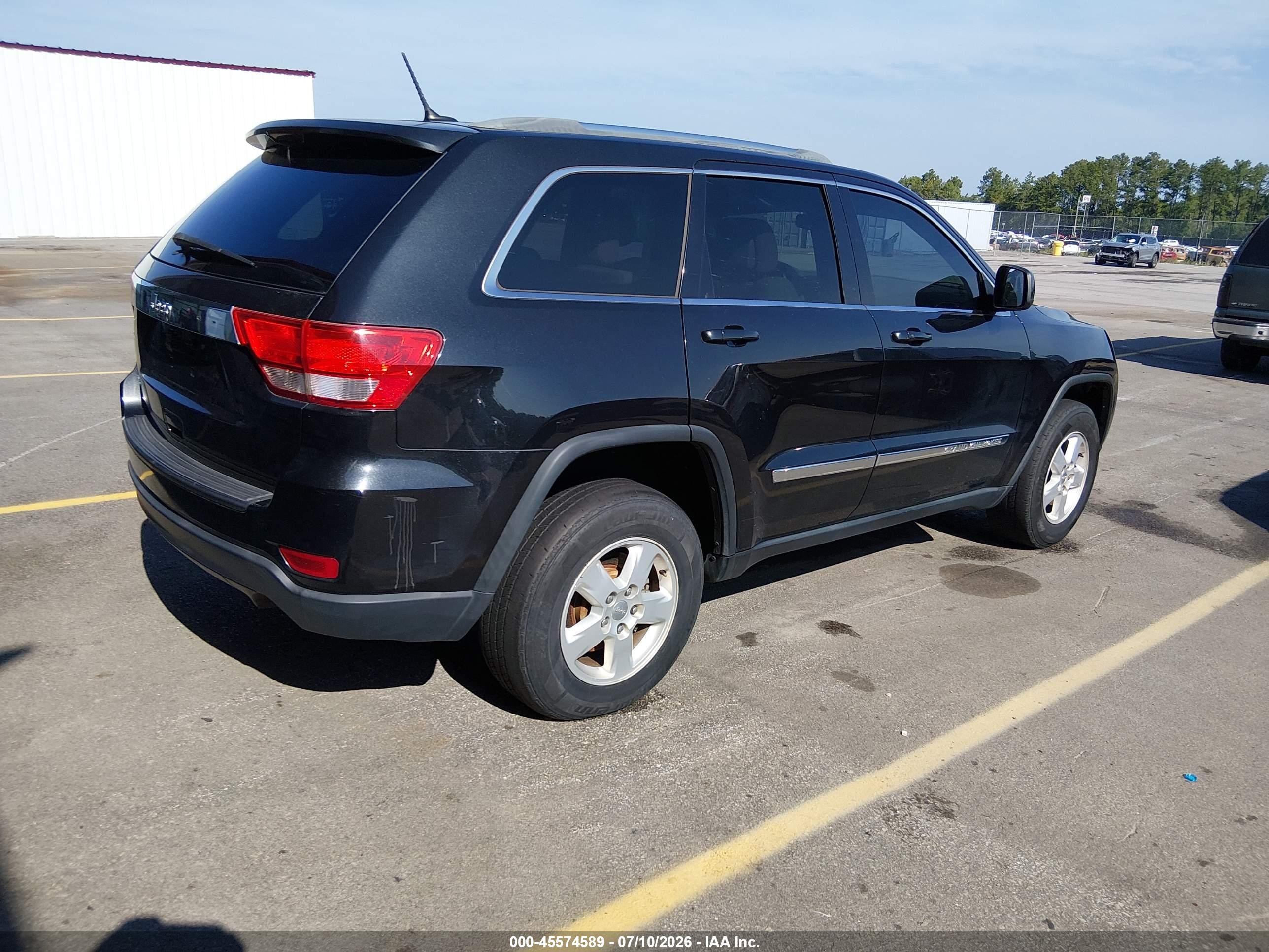 2012 Jeep Grand Cherokee Laredo Black vin: 1C4RJEAG3CC259890