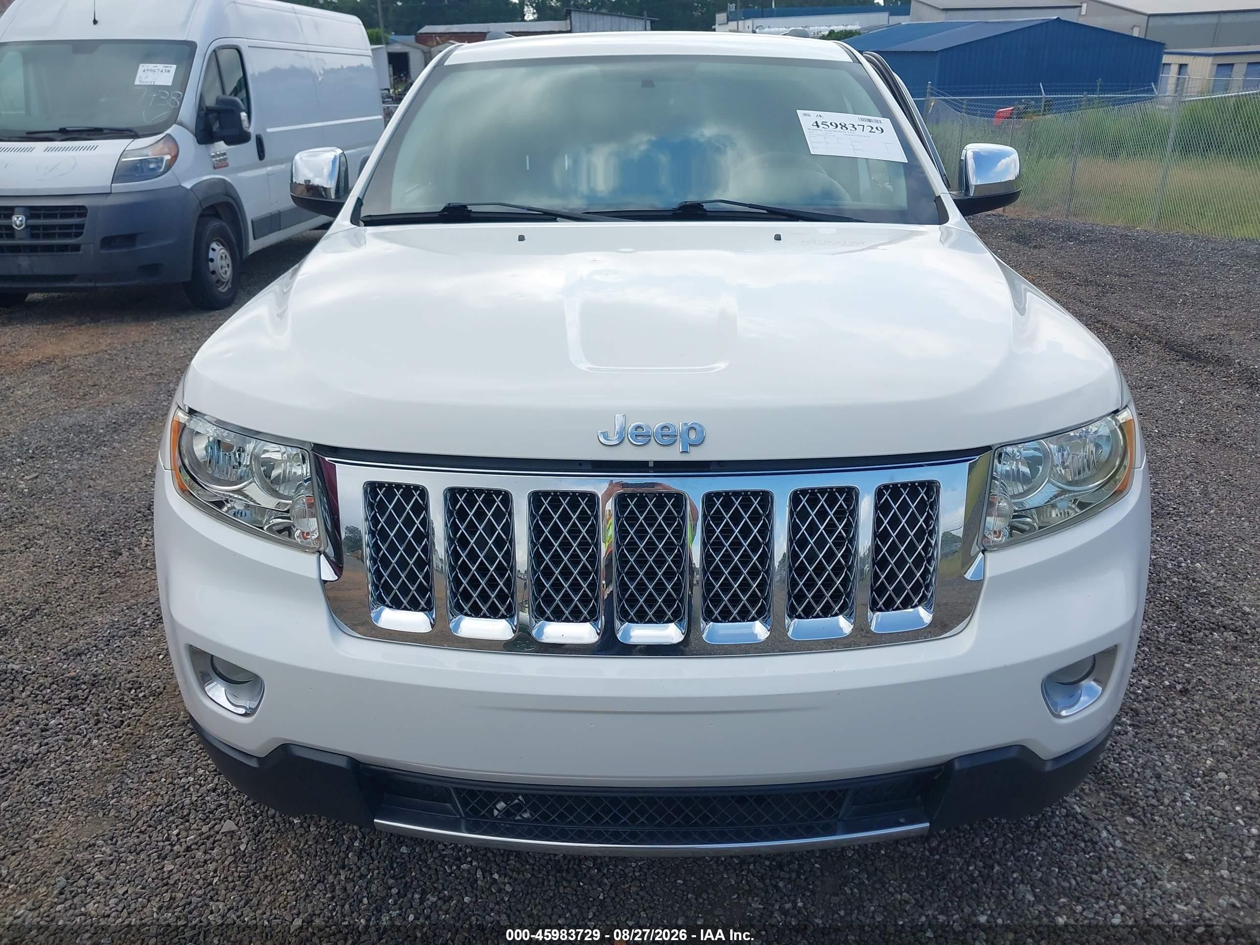 2012 Jeep Grand Cherokee Laredo White vin: 1C4RJEAG3CC311499