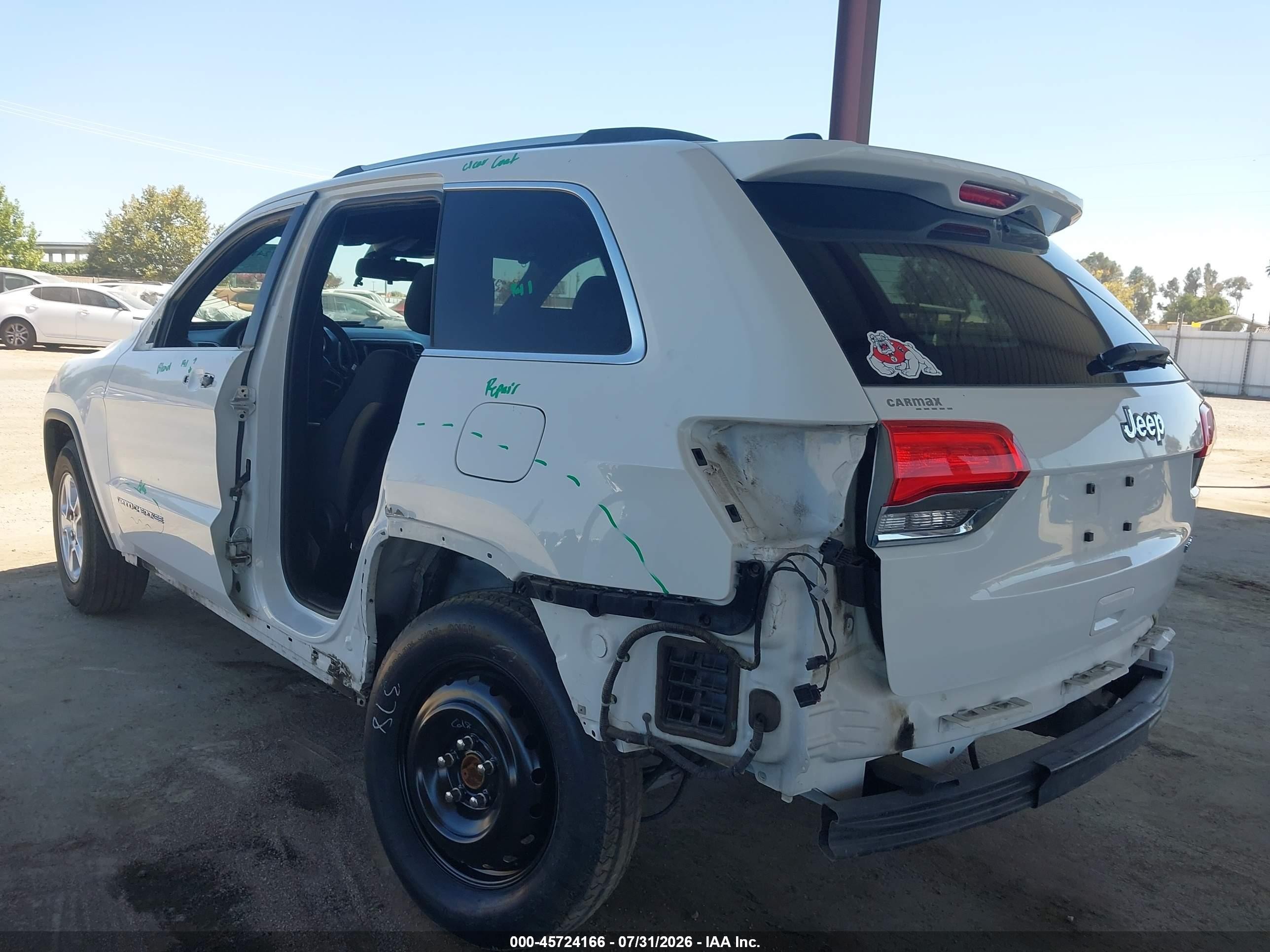 2014 Jeep Grand Cherokee Laredo White vin: 1C4RJEAG3EC120166