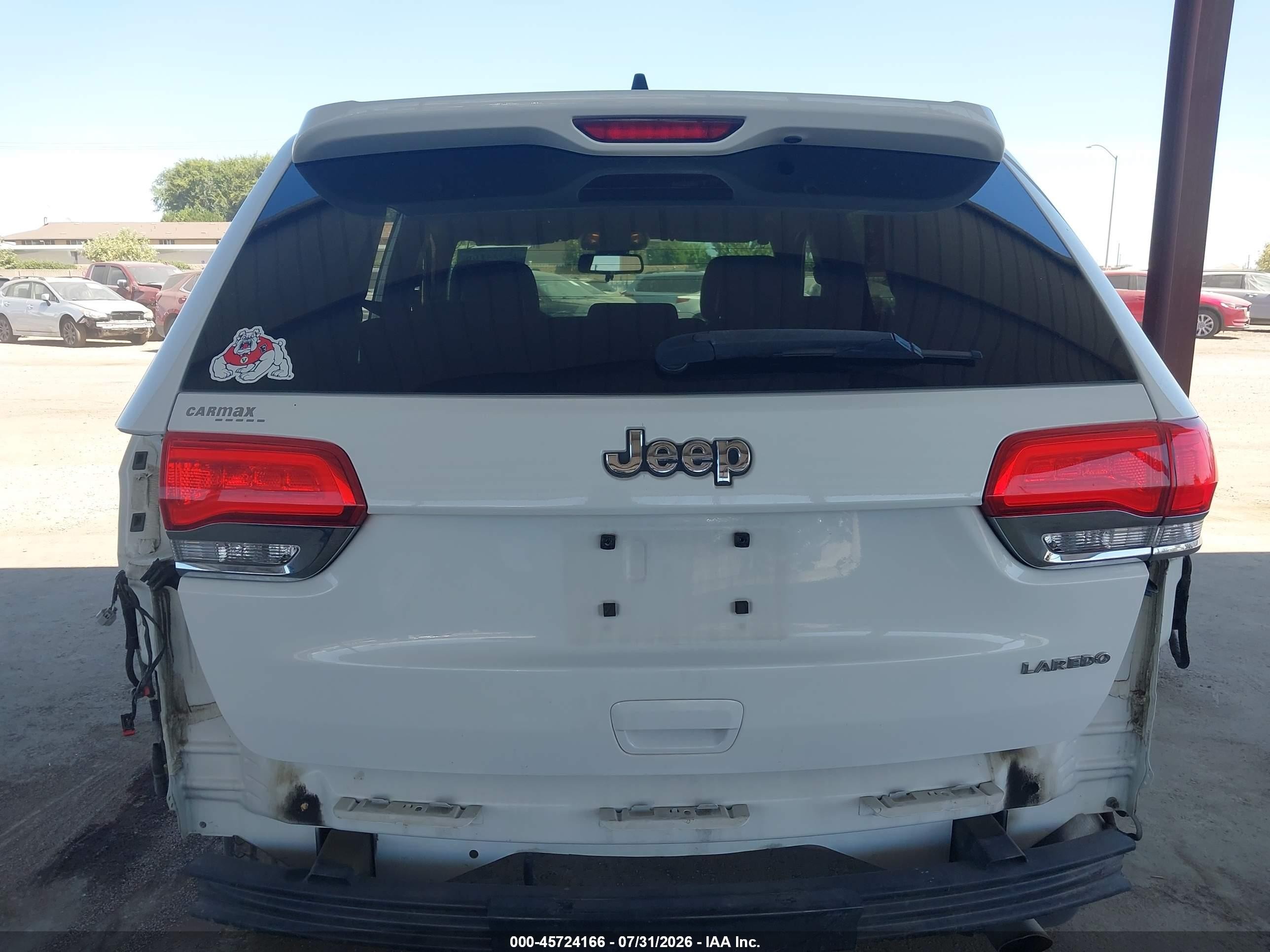 2014 Jeep Grand Cherokee Laredo White vin: 1C4RJEAG3EC120166