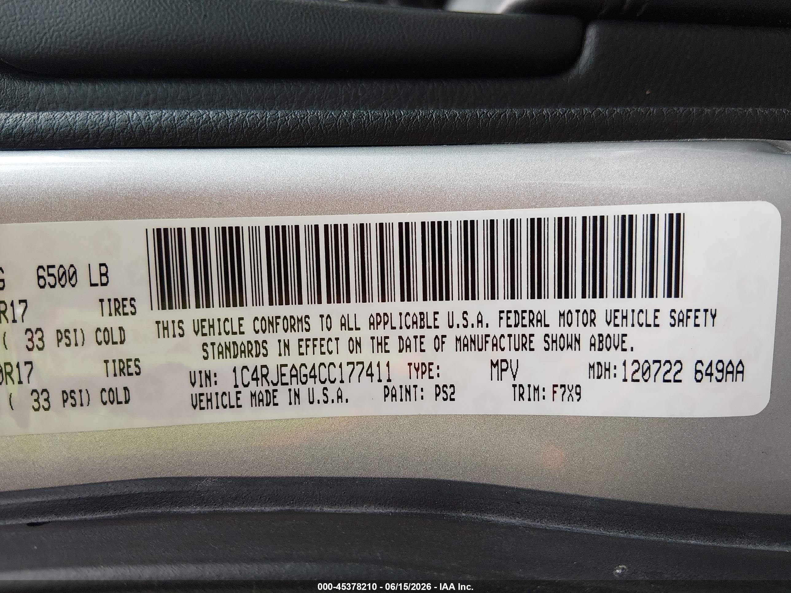2012 Jeep Grand Cherokee Laredo Silver vin: 1C4RJEAG4CC177411