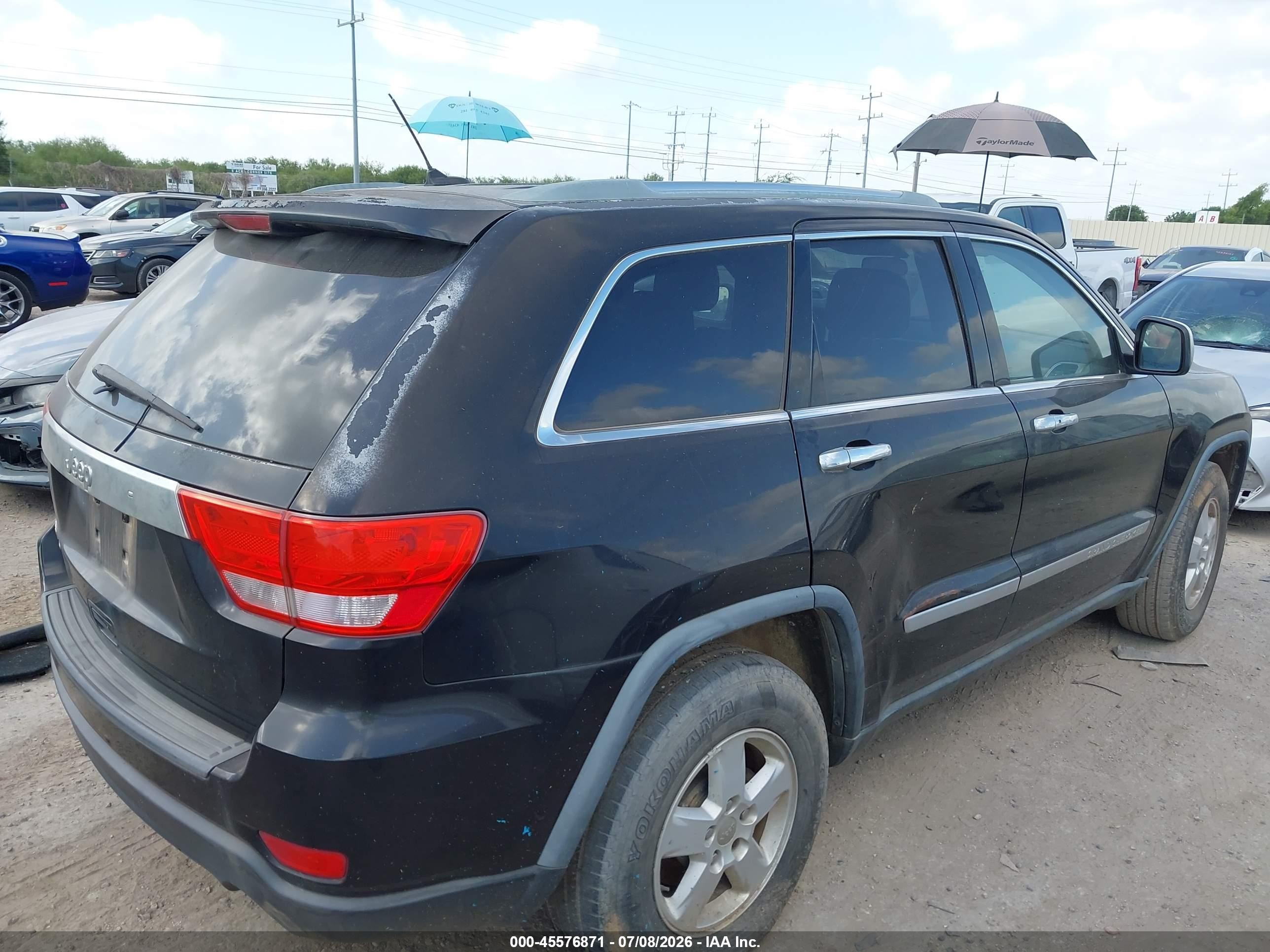 2012 Jeep Grand Cherokee Laredo Black vin: 1C4RJEAG4CC222931