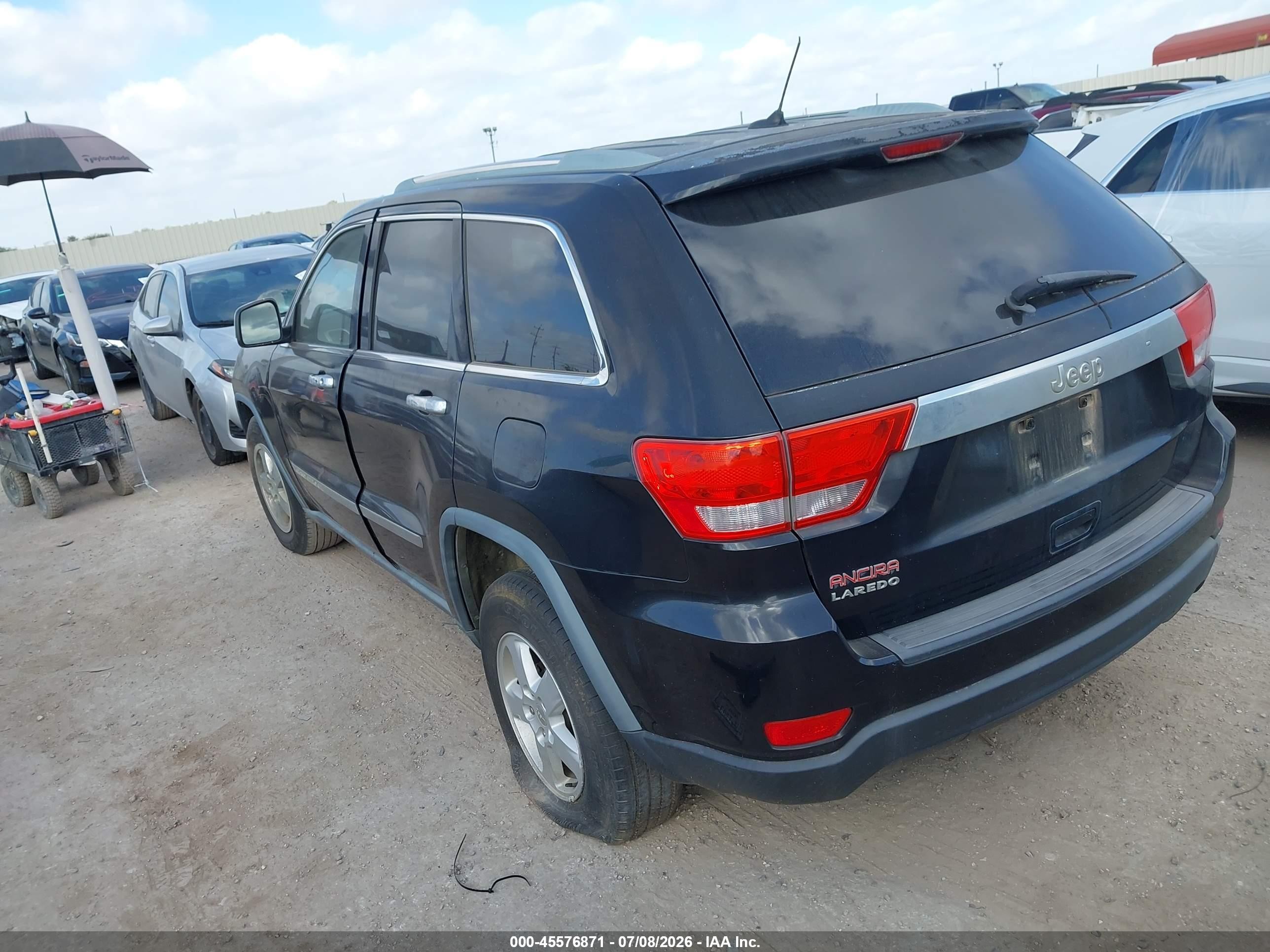 2012 Jeep Grand Cherokee Laredo Black vin: 1C4RJEAG4CC222931