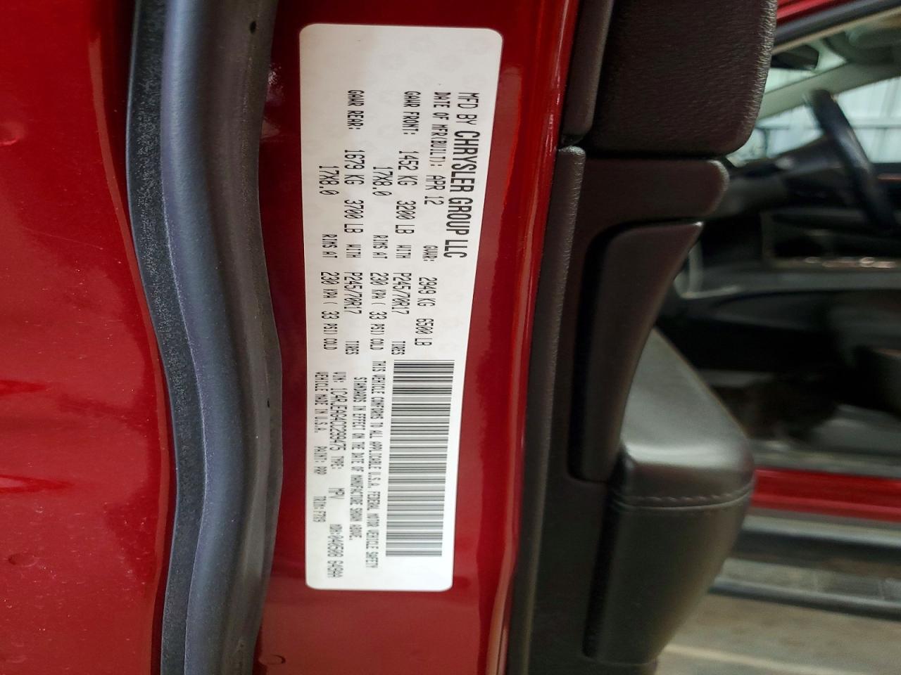 2012 Jeep Grand Cherokee Laredo Темно-бордовый vin: 1C4RJEAG4CC299475