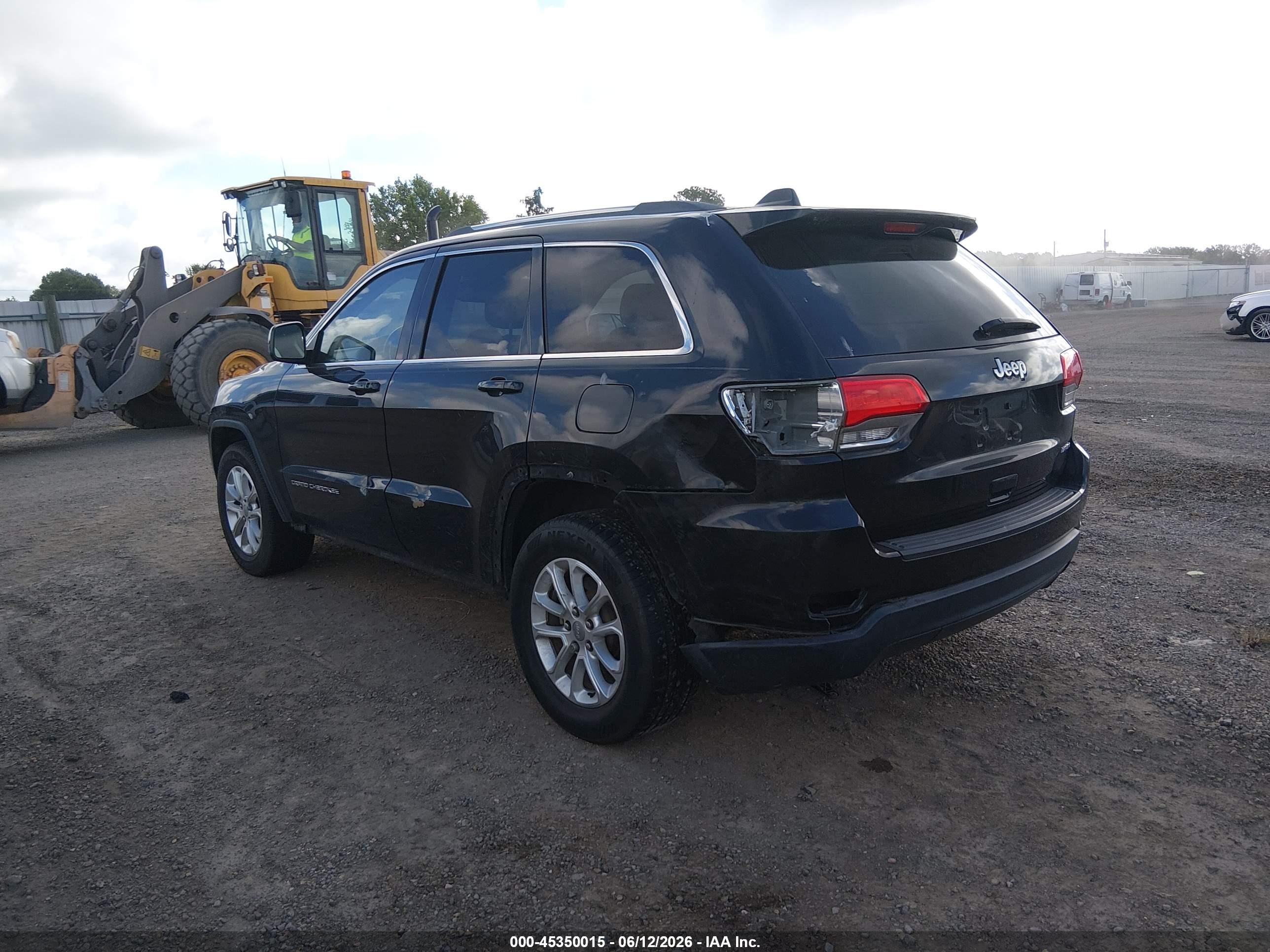 2015 Jeep Grand Cherokee Laredo Black vin: 1C4RJEAG4FC727811