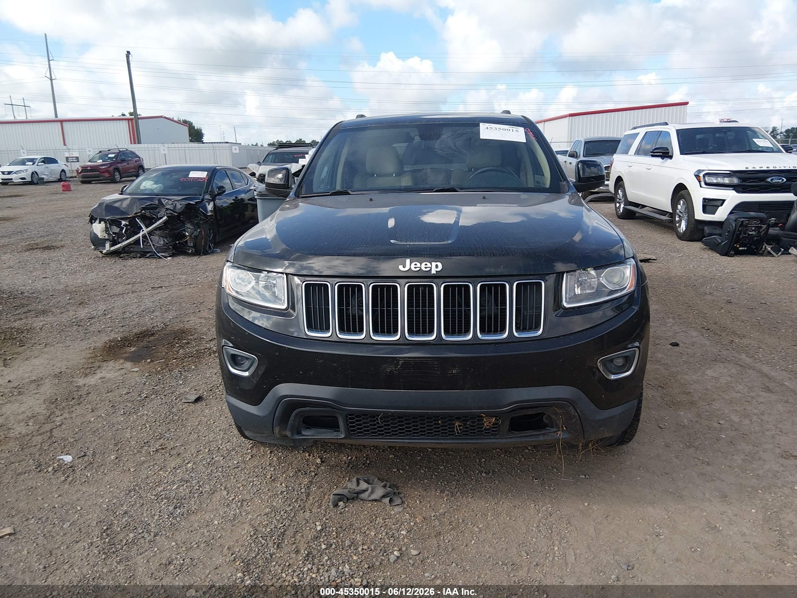2015 Jeep Grand Cherokee Laredo Black vin: 1C4RJEAG4FC727811