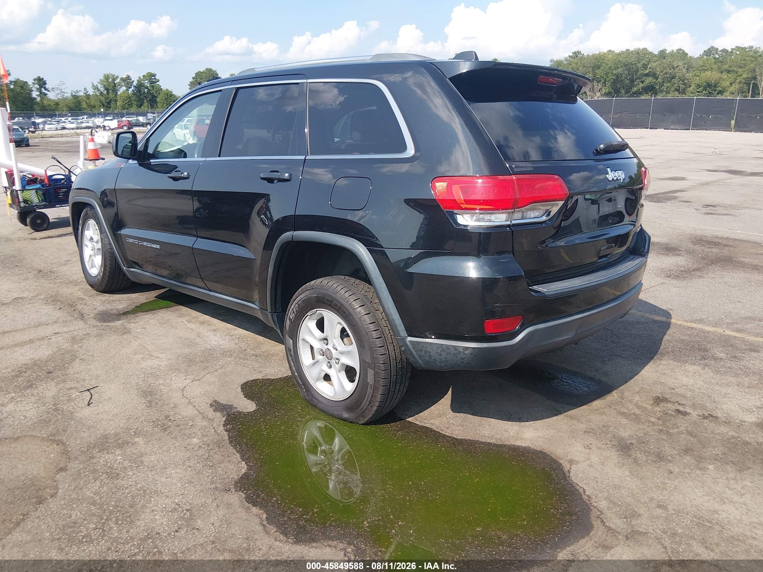 2015 Jeep Grand Cherokee Laredo Черный vin: 1C4RJEAG4FC857071
