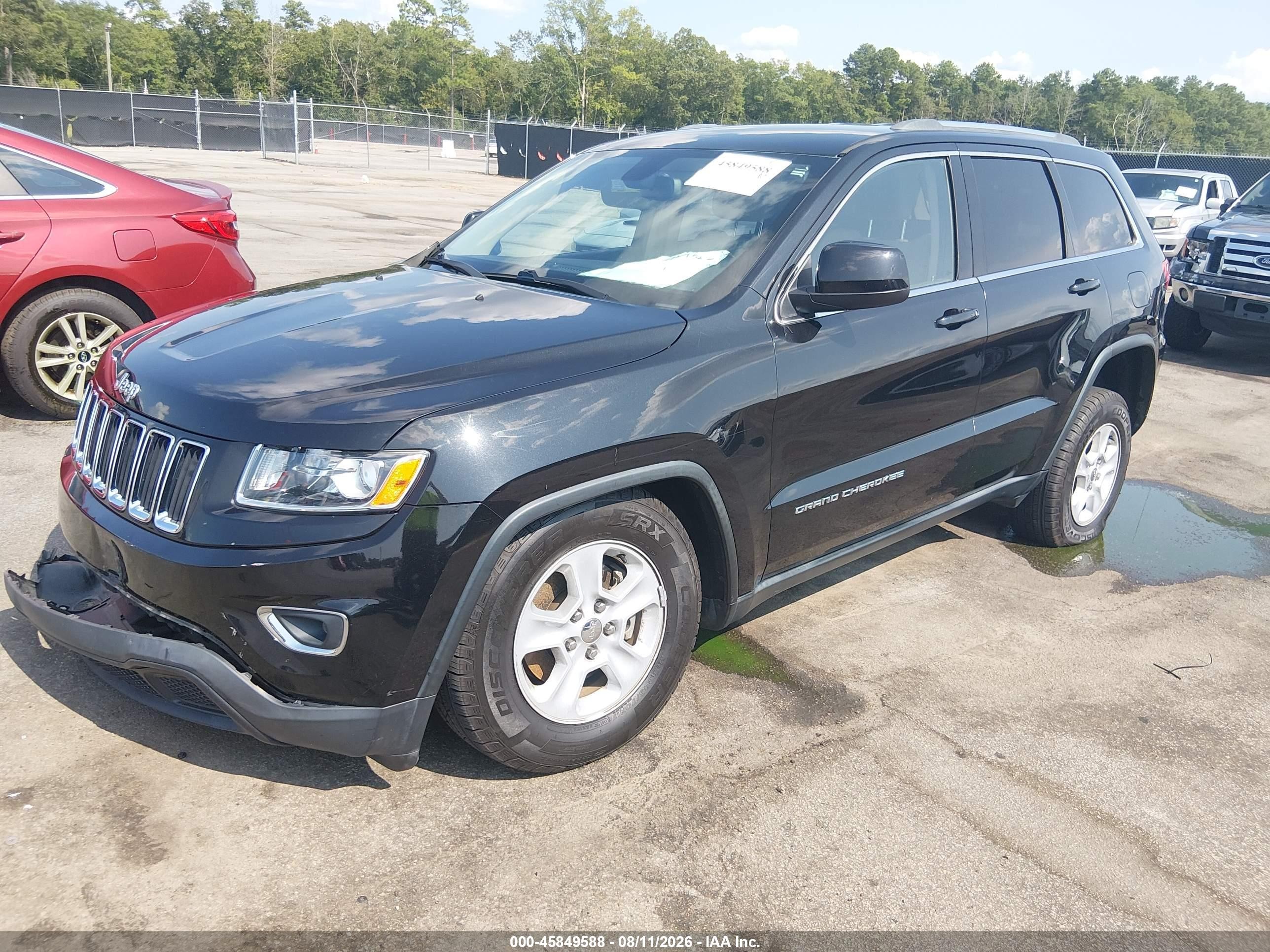 2015 Jeep Grand Cherokee Laredo Черный vin: 1C4RJEAG4FC857071