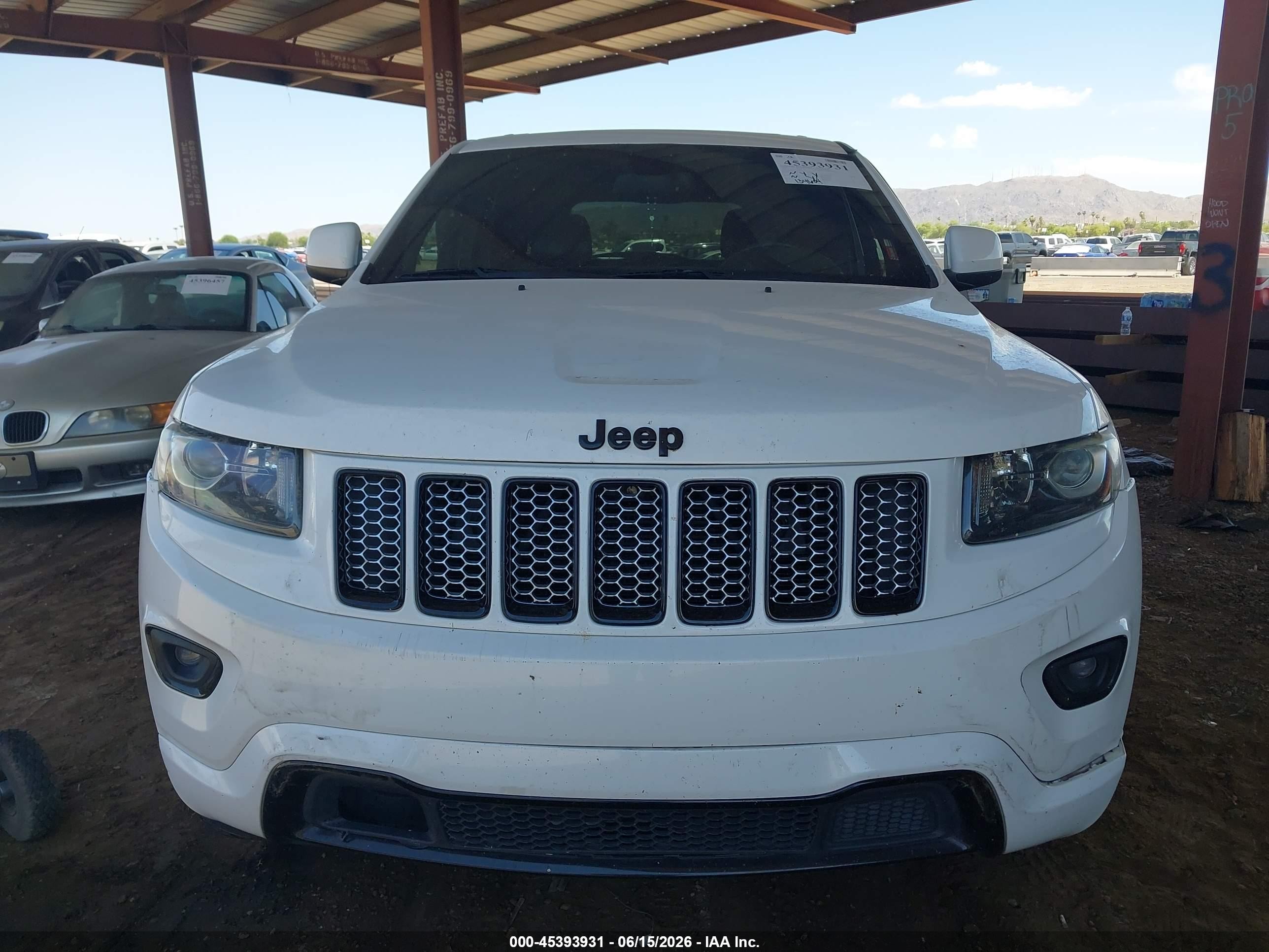 2015 Jeep Grand Cherokee Altitude White vin: 1C4RJEAG4FC926521