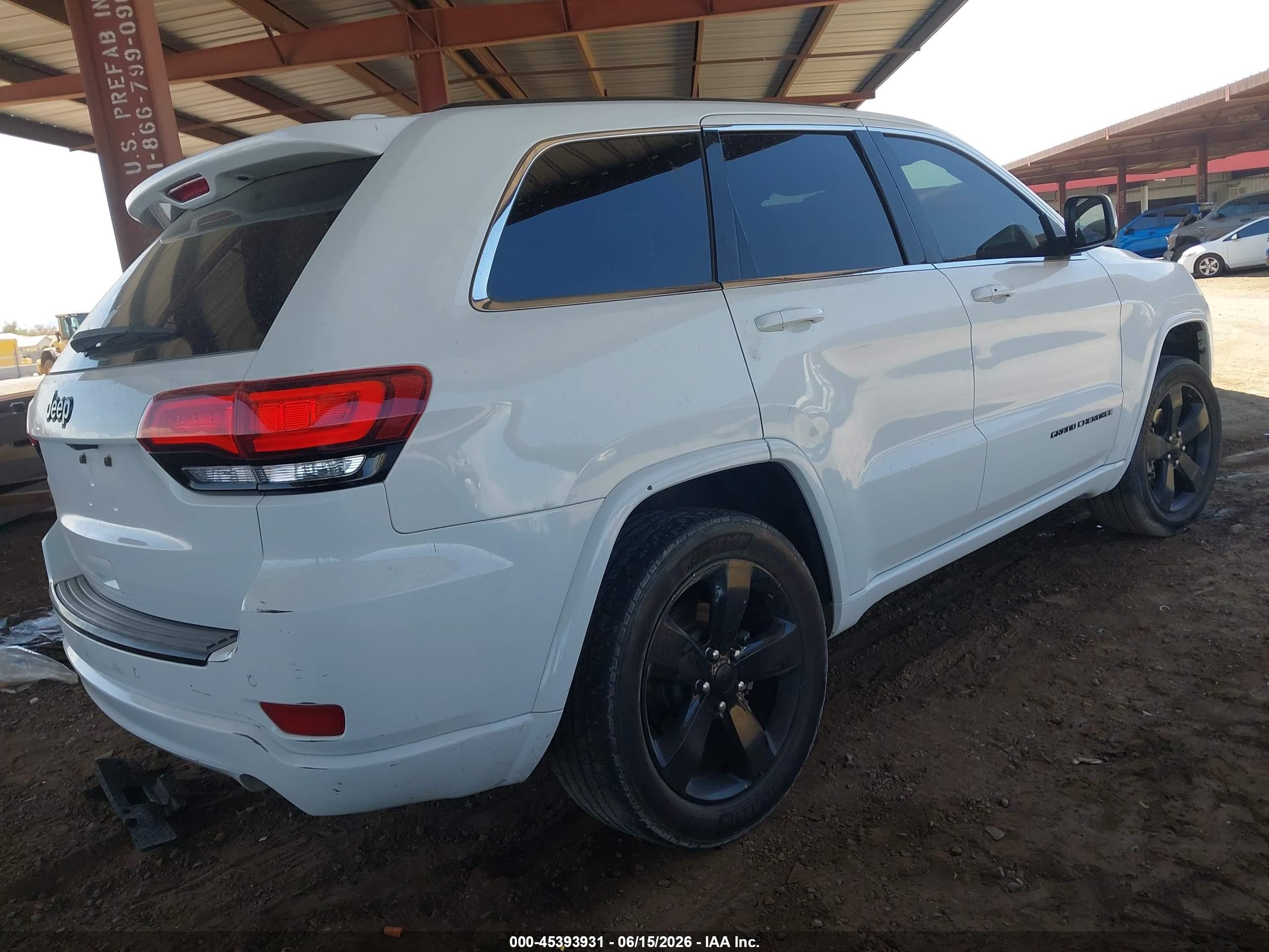 2015 Jeep Grand Cherokee Altitude White vin: 1C4RJEAG4FC926521