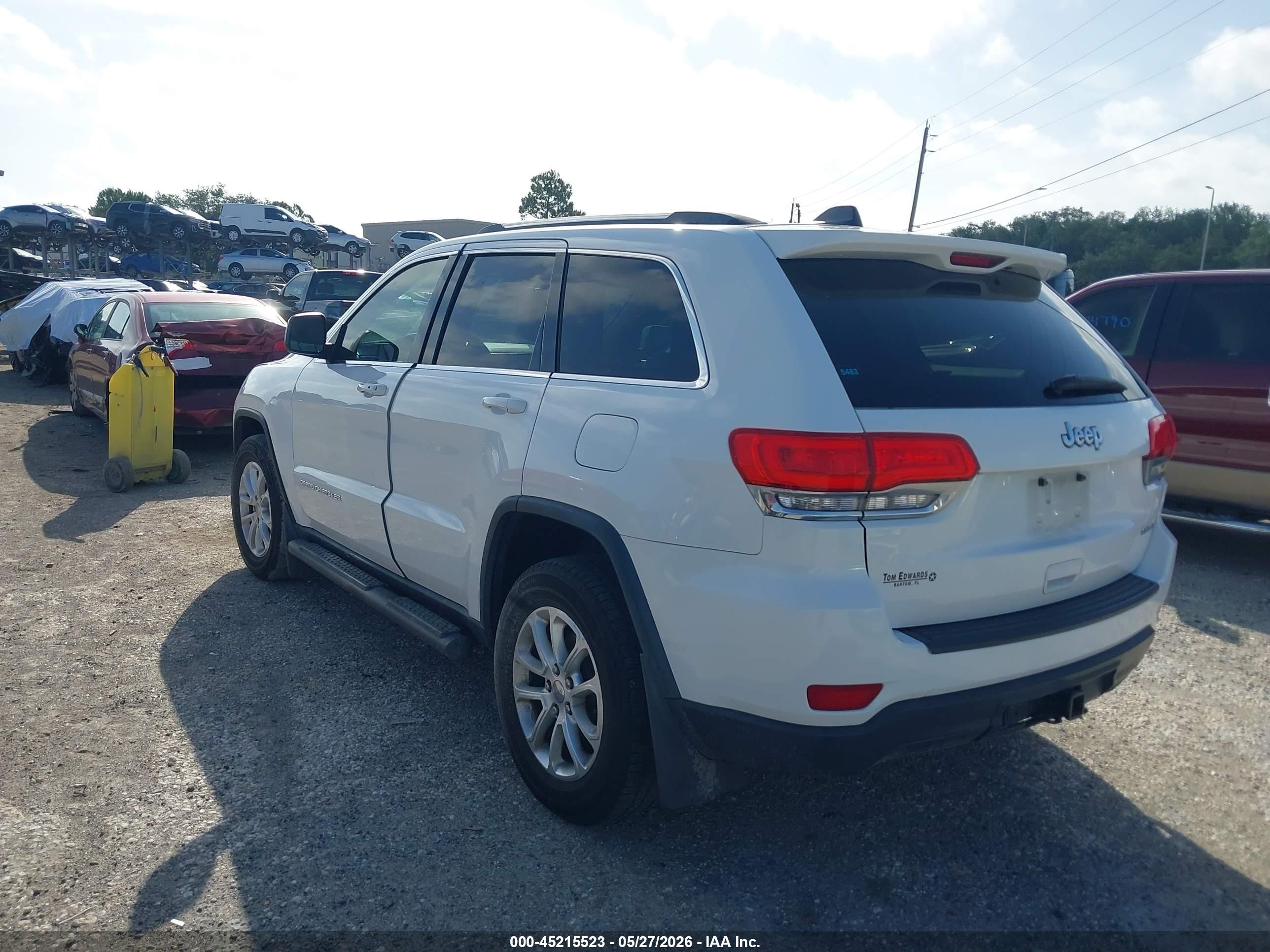 2014 Jeep Grand Cherokee Laredo White vin: 1C4RJEAG5EC120301