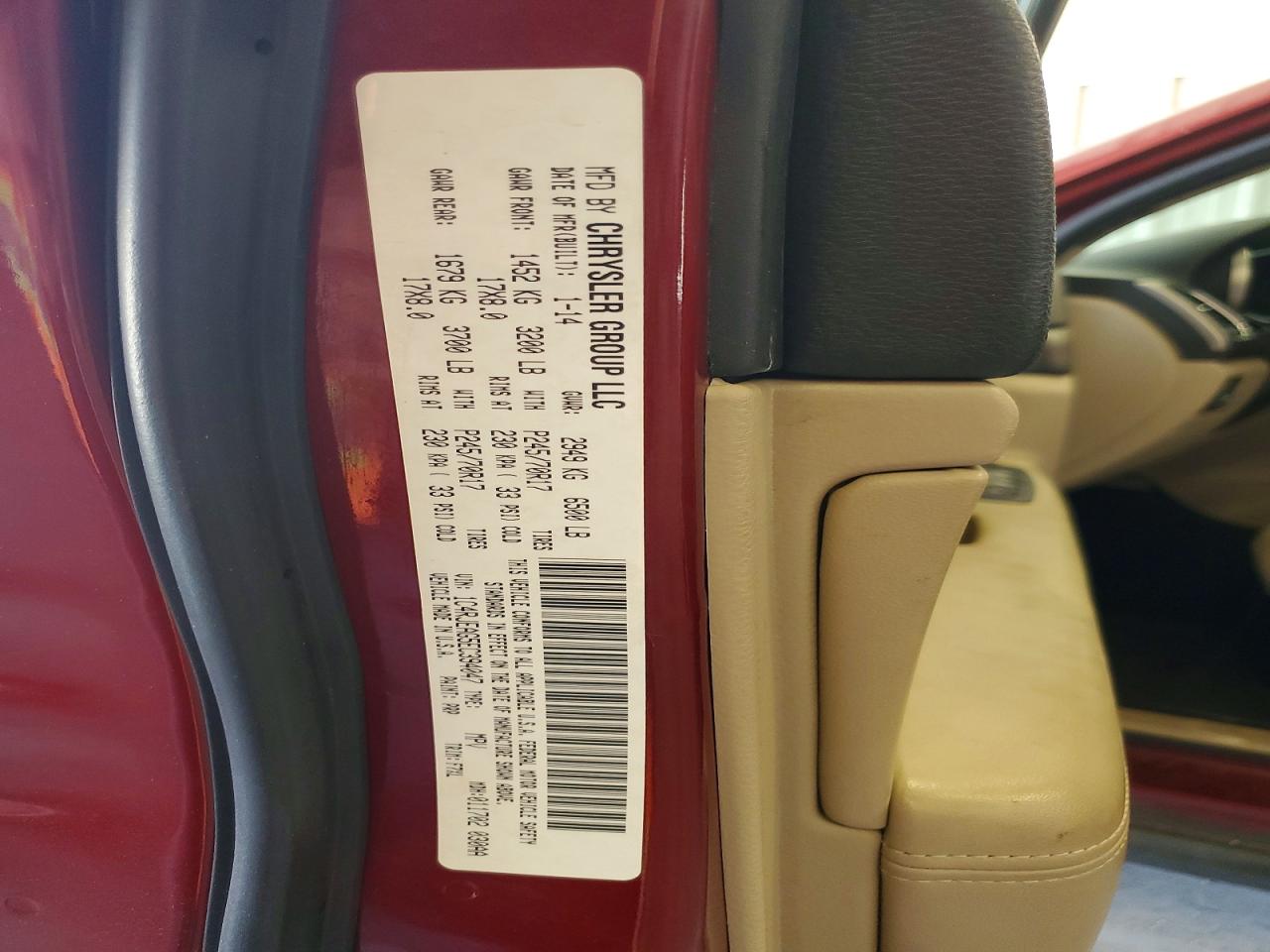 2014 Jeep Grand Cherokee Laredo Red vin: 1C4RJEAG5EC394047