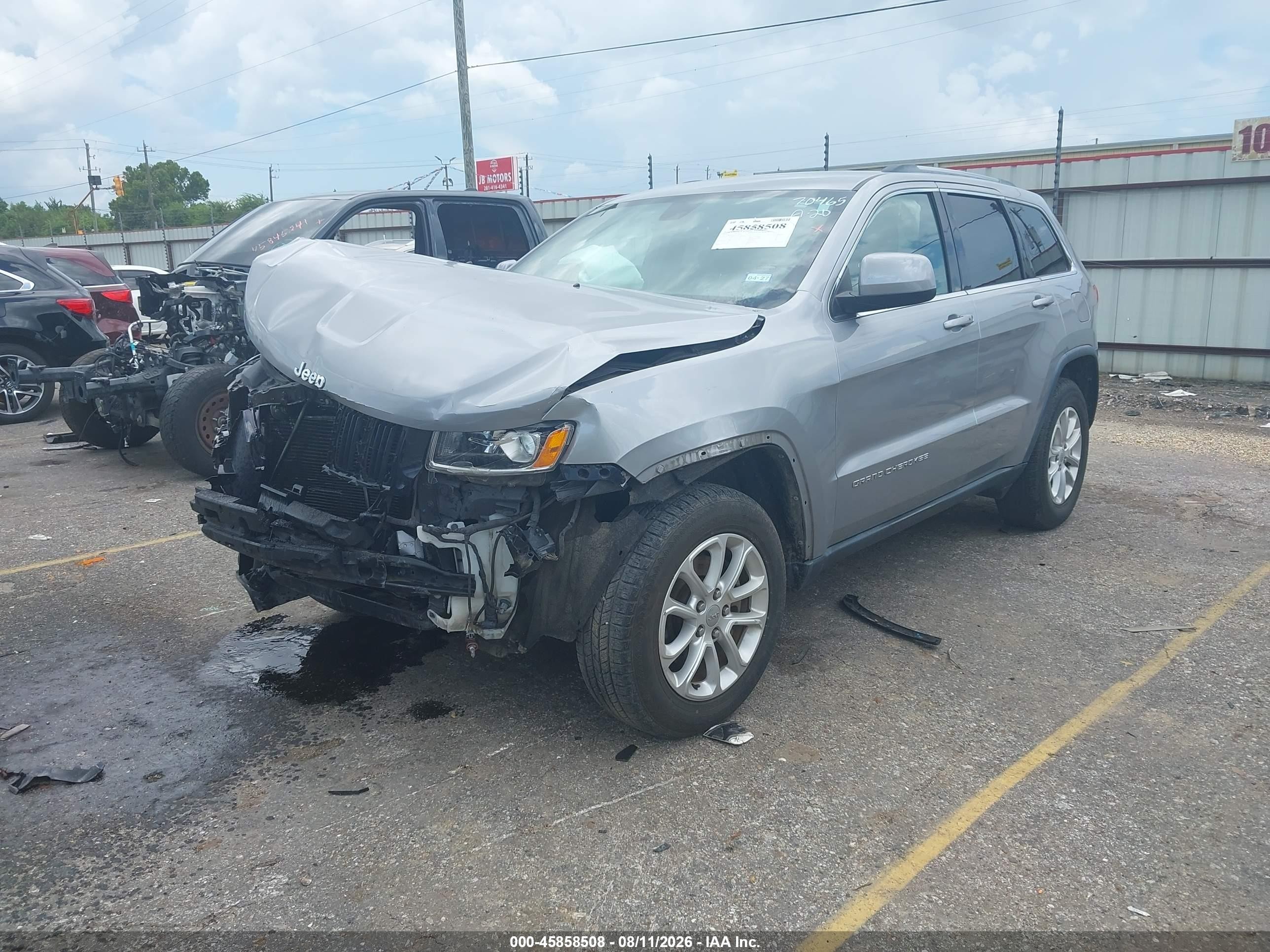 2014 Jeep Grand Cherokee Laredo Серебряный vin: 1C4RJEAG5EC412028