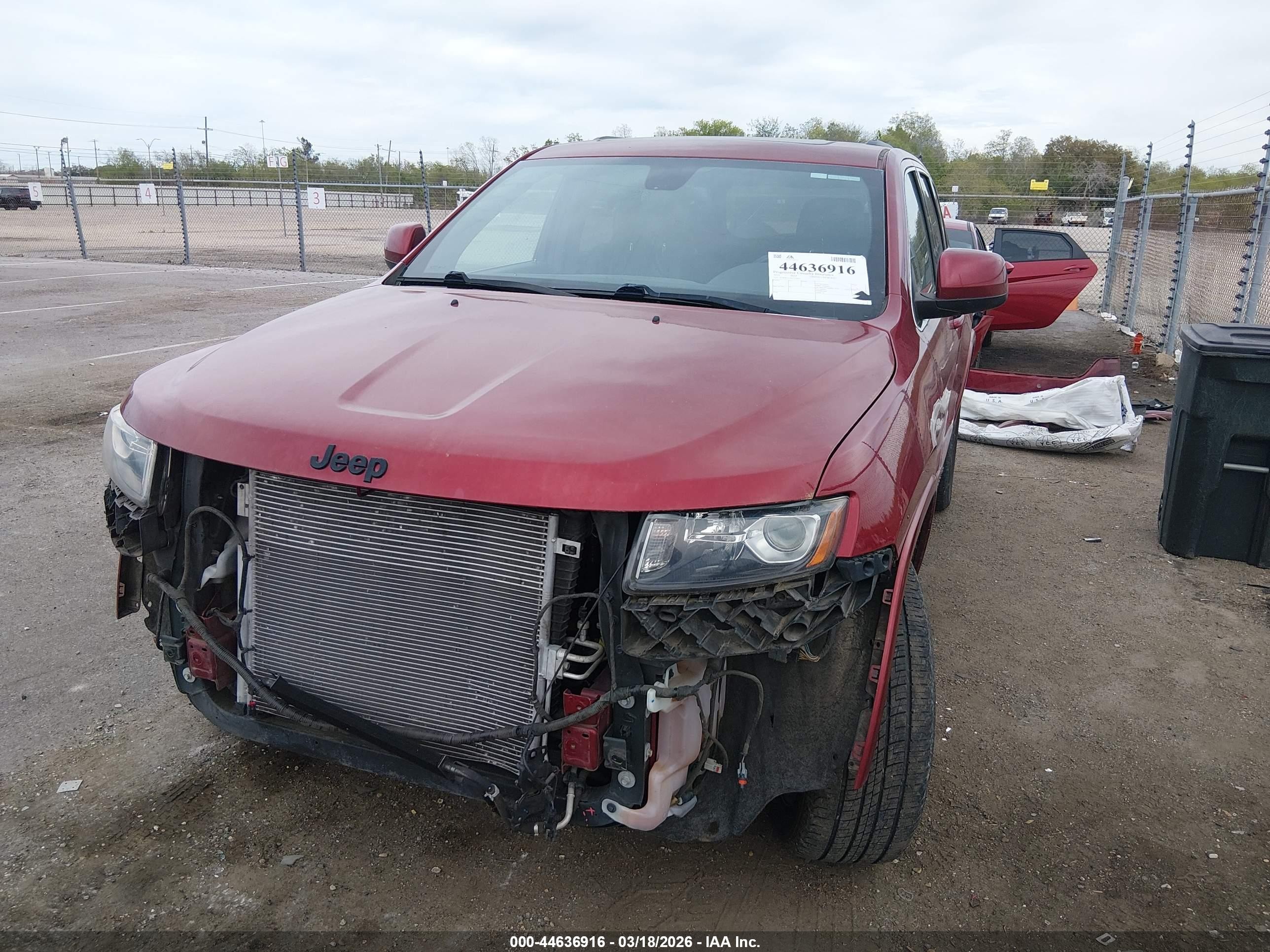 2015 Jeep Grand Cherokee Altitude Red vin: 1C4RJEAG5FC137052