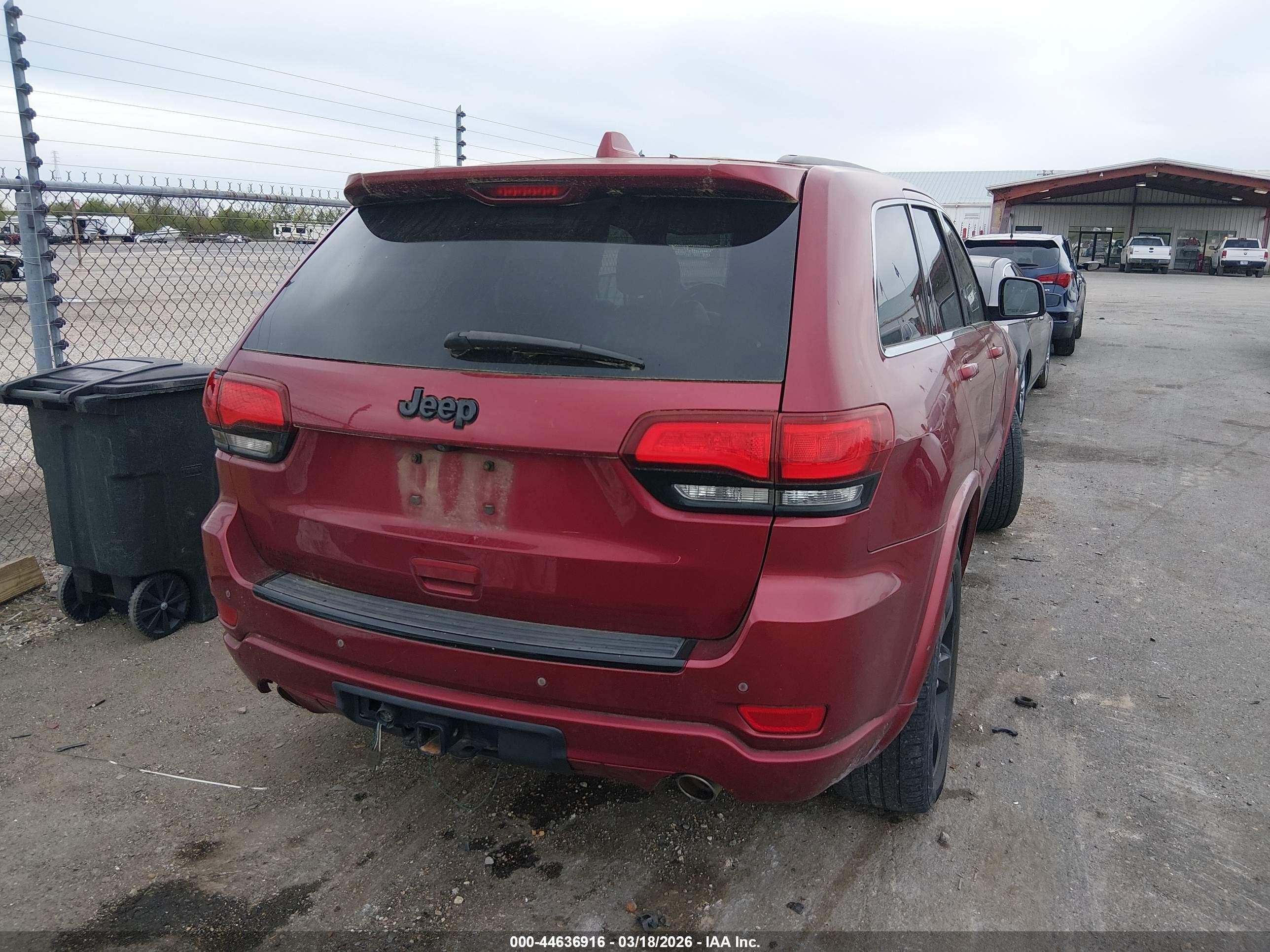2015 Jeep Grand Cherokee Altitude Red vin: 1C4RJEAG5FC137052