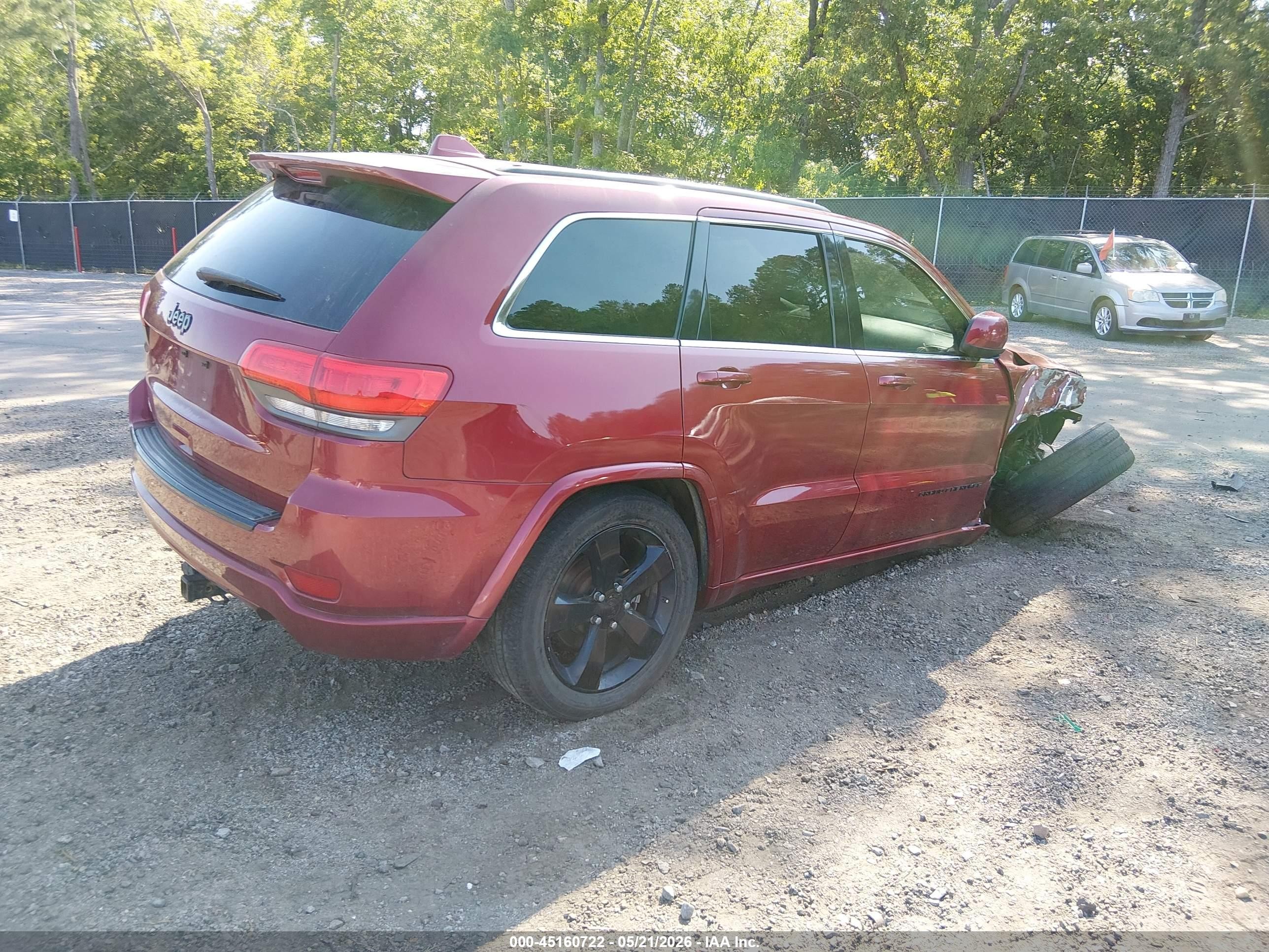 2015 Jeep Grand Cherokee Altitude Red vin: 1C4RJEAG5FC614191