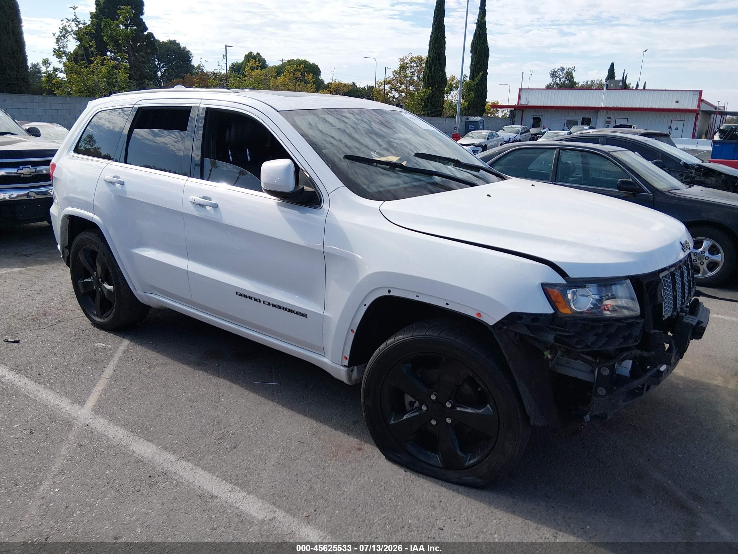 2015 Jeep Grand Cherokee Altitude White vin: 1C4RJEAG5FC808123