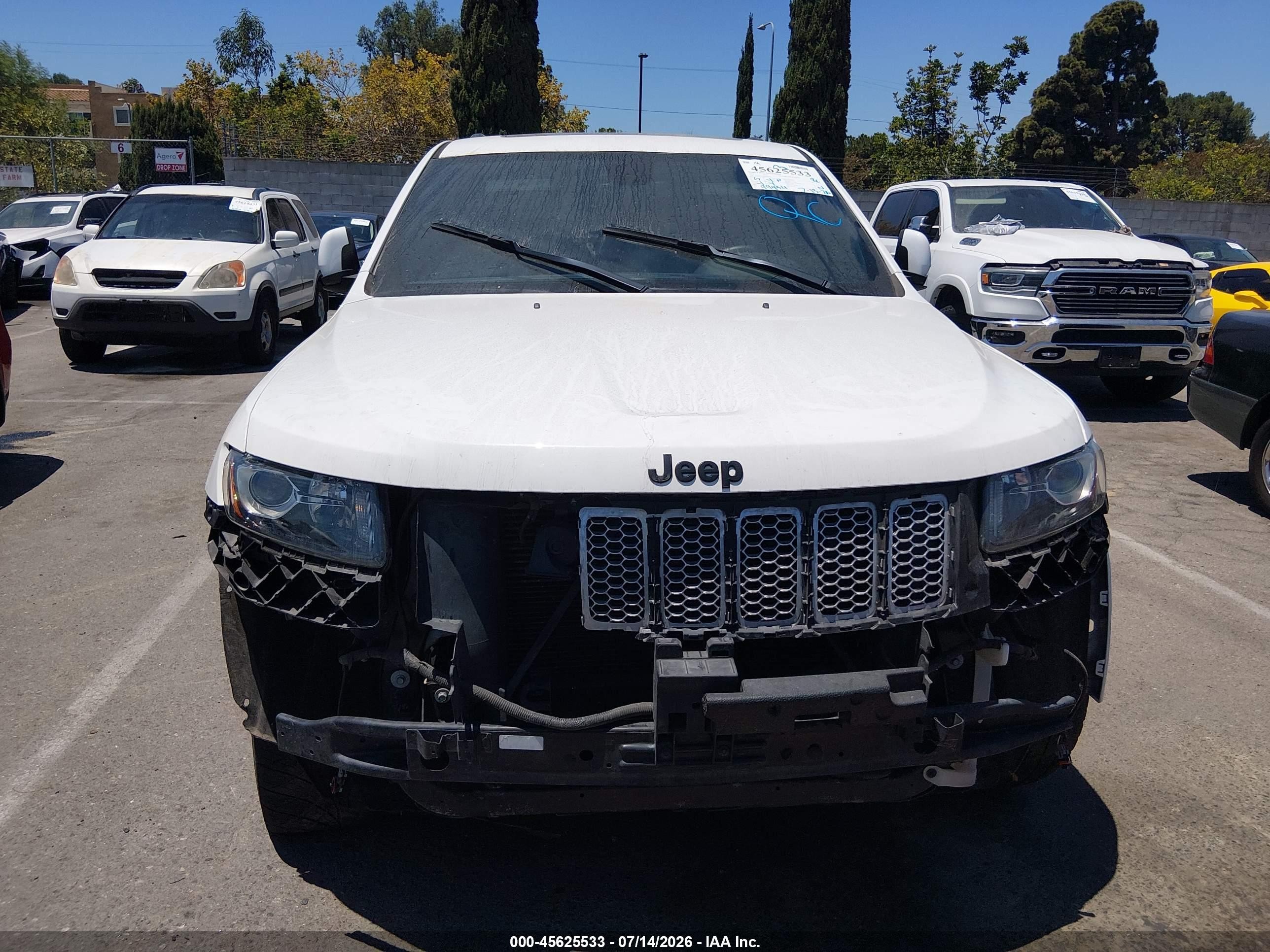 2015 Jeep Grand Cherokee Altitude White vin: 1C4RJEAG5FC808123