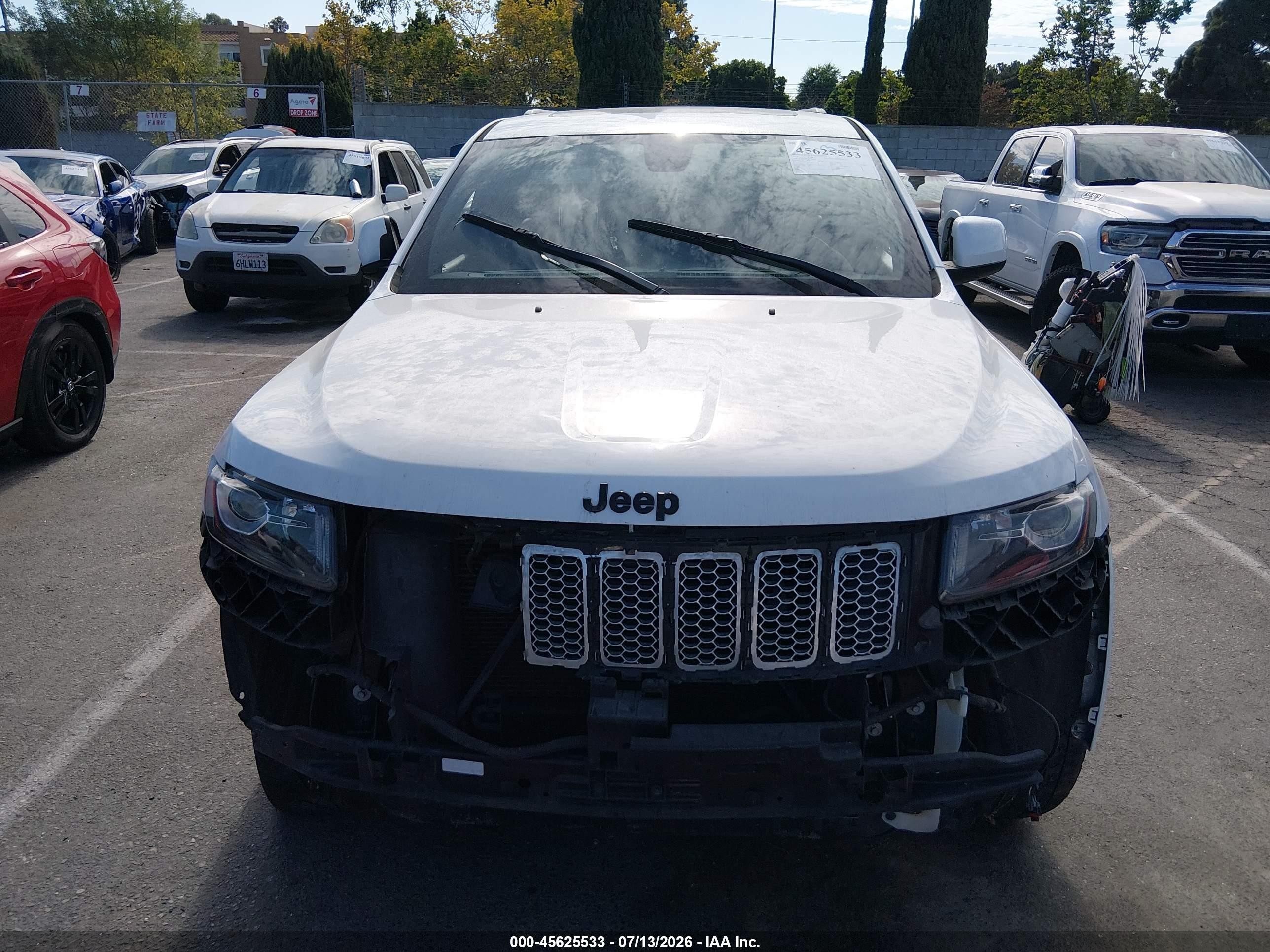 2015 Jeep Grand Cherokee Altitude White vin: 1C4RJEAG5FC808123