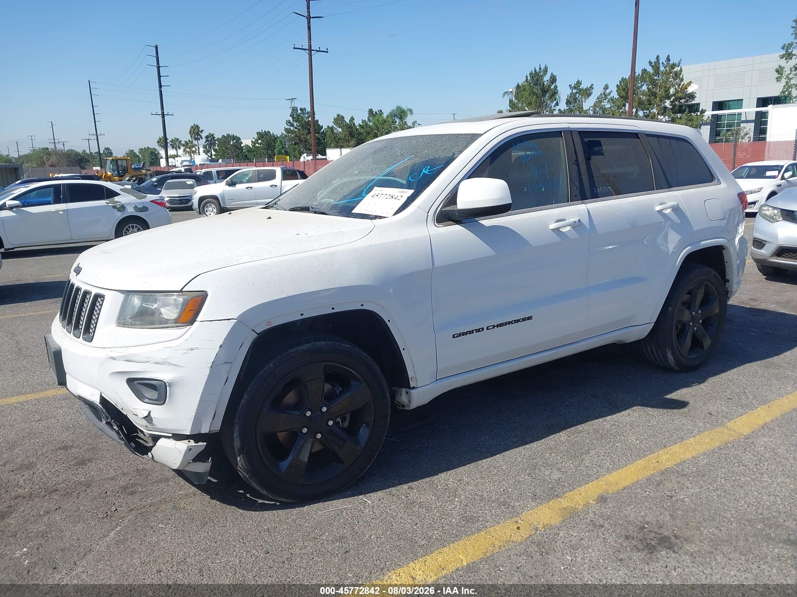 2015 Jeep Grand Cherokee Altitude White vin: 1C4RJEAG5FC856964