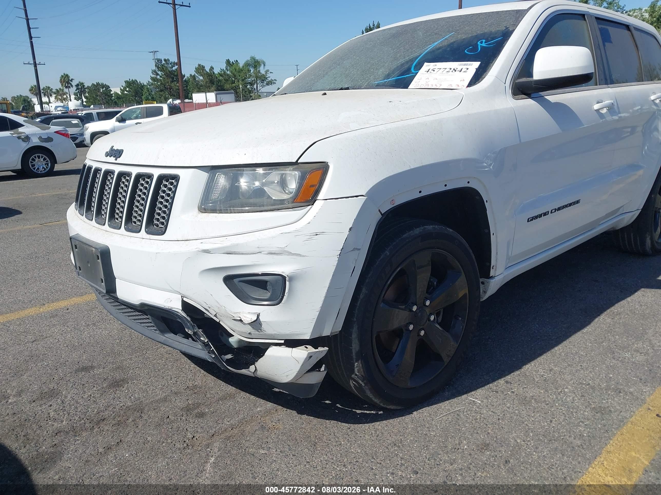 2015 Jeep Grand Cherokee Altitude White vin: 1C4RJEAG5FC856964