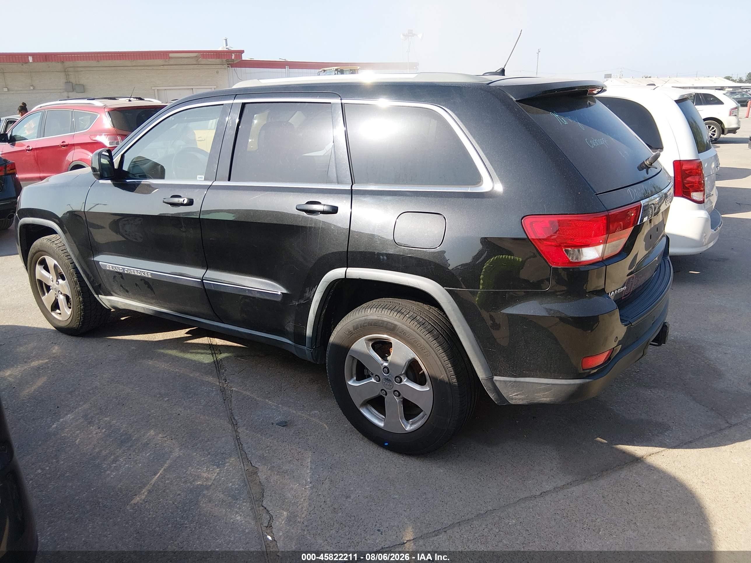 2012 Jeep Grand Cherokee Laredo Black vin: 1C4RJEAG6CC185977
