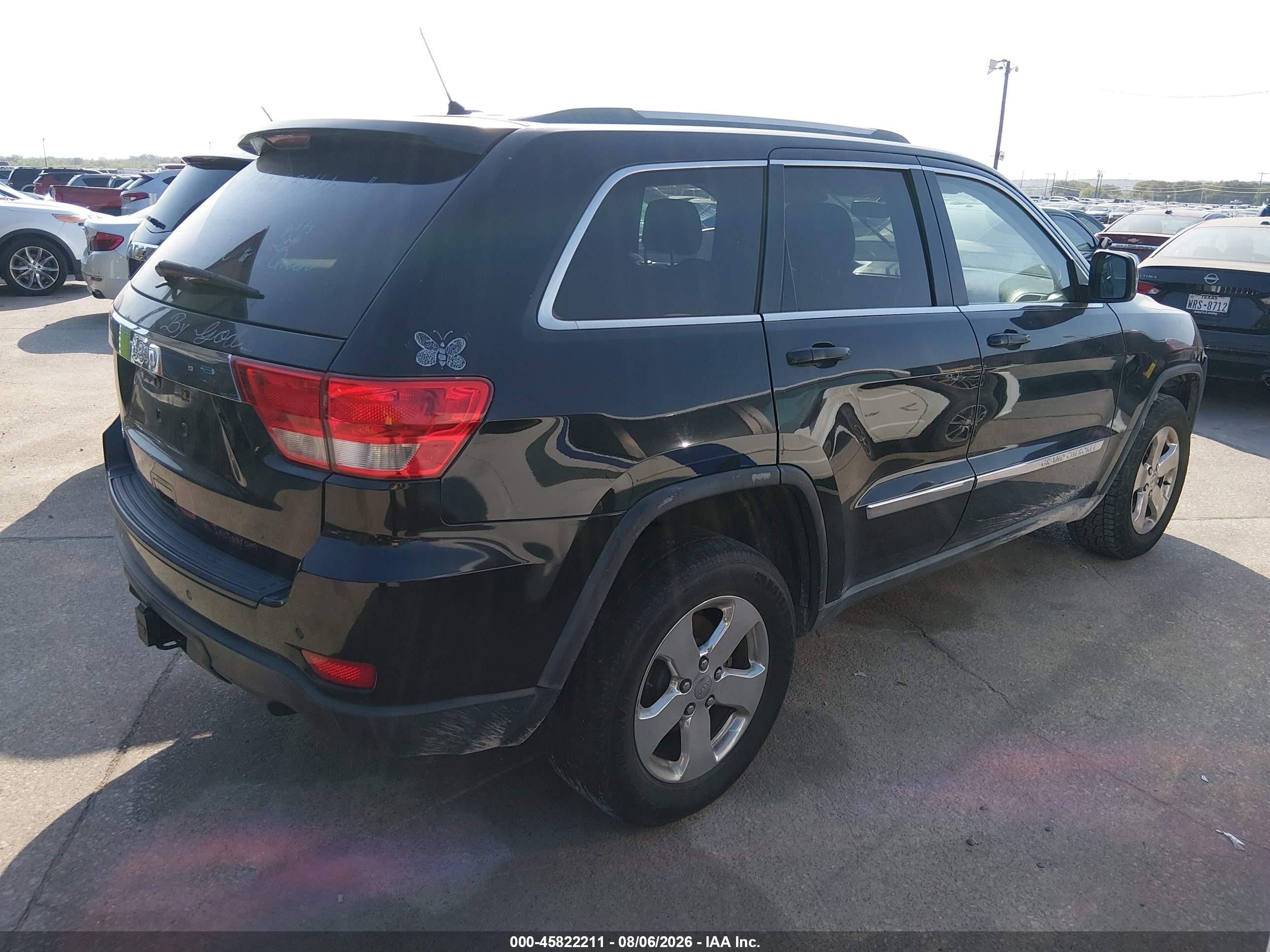 2012 Jeep Grand Cherokee Laredo Black vin: 1C4RJEAG6CC185977