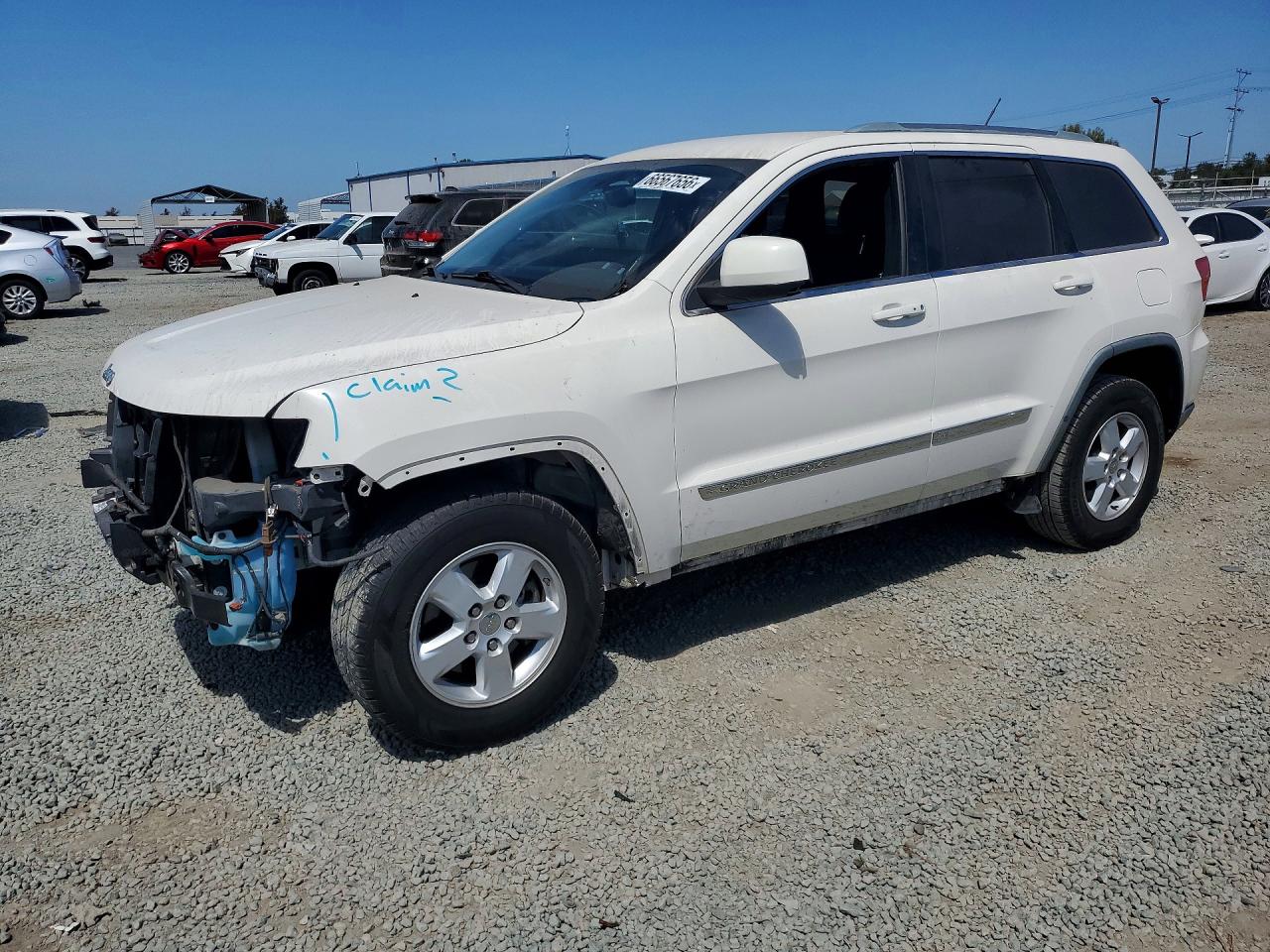 2012 Jeep Grand Cherokee Laredo Белый vin: 1C4RJEAG6CC222901