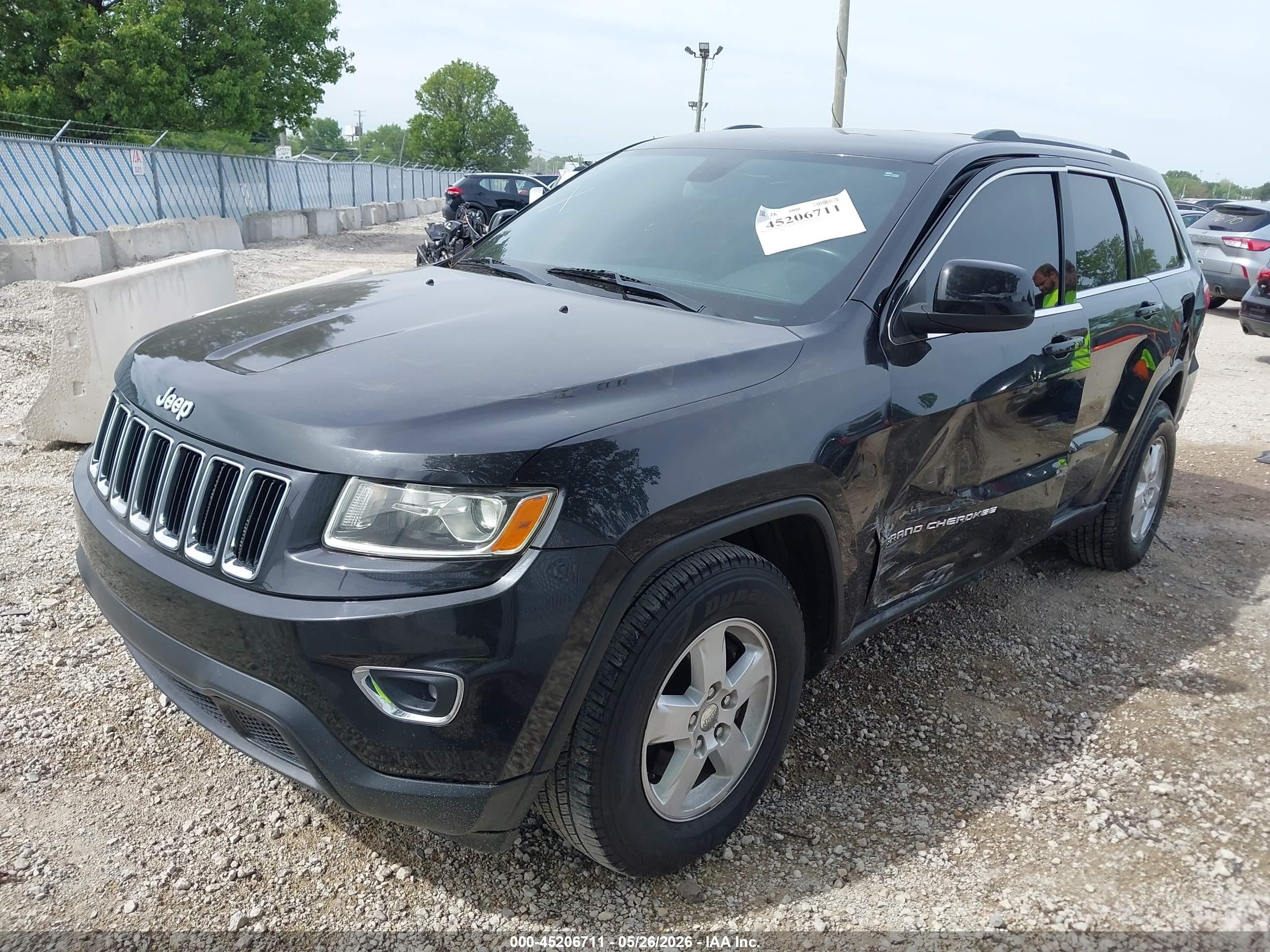 2014 Jeep Grand Cherokee Laredo Black vin: 1C4RJEAG6EC113762