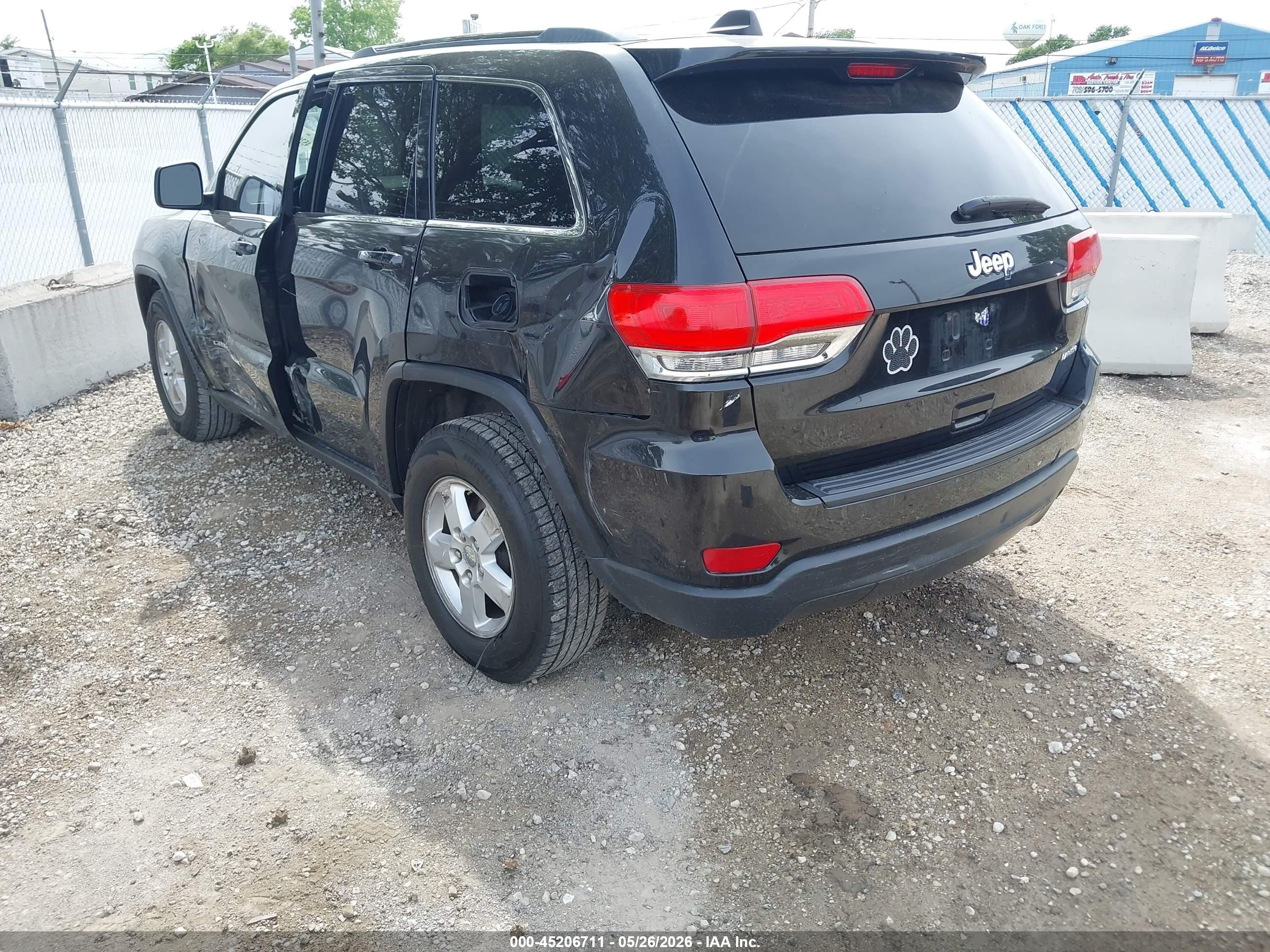 2014 Jeep Grand Cherokee Laredo Black vin: 1C4RJEAG6EC113762