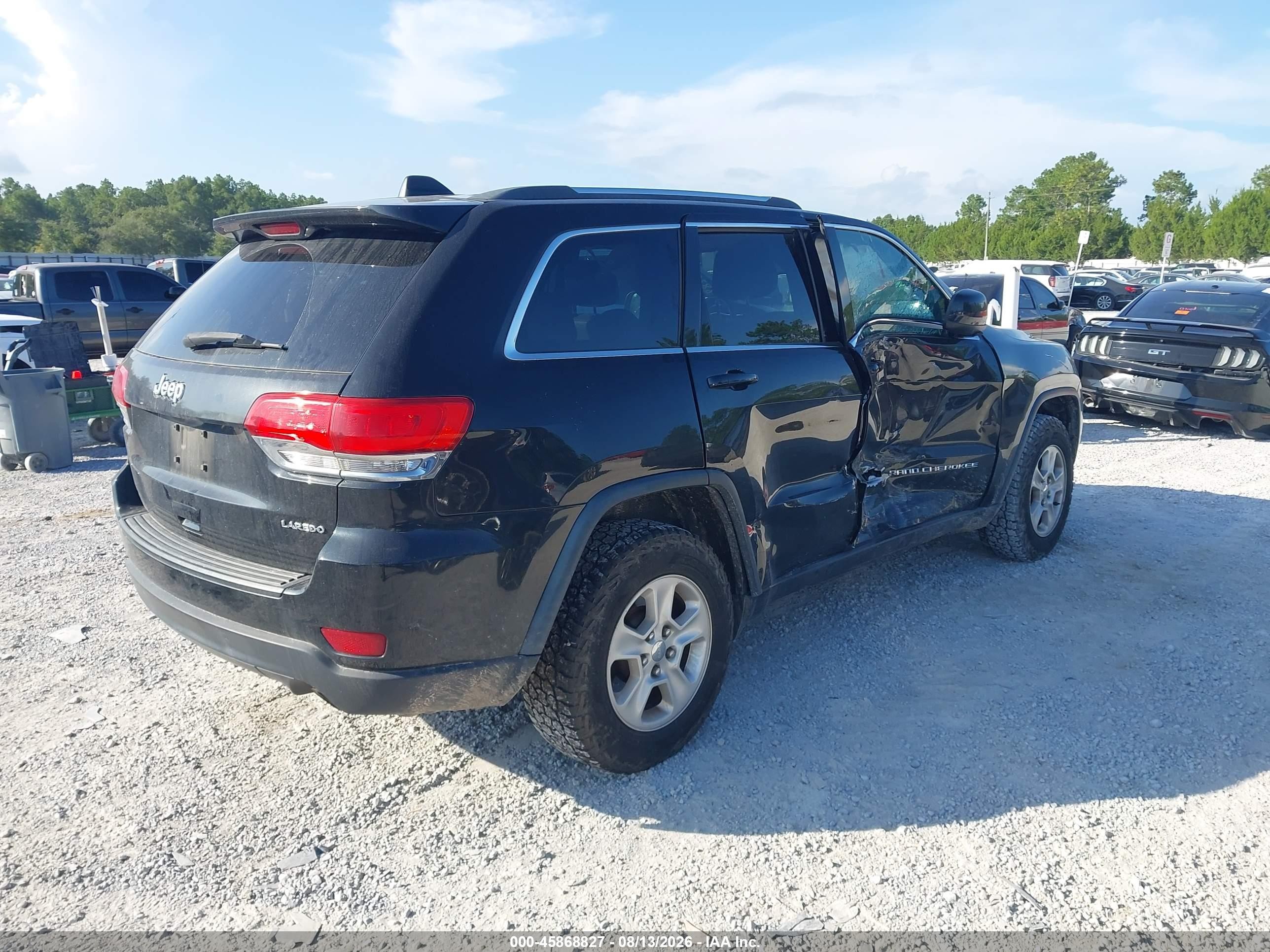 2015 Jeep Grand Cherokee Laredo Black vin: 1C4RJEAG6FC199544