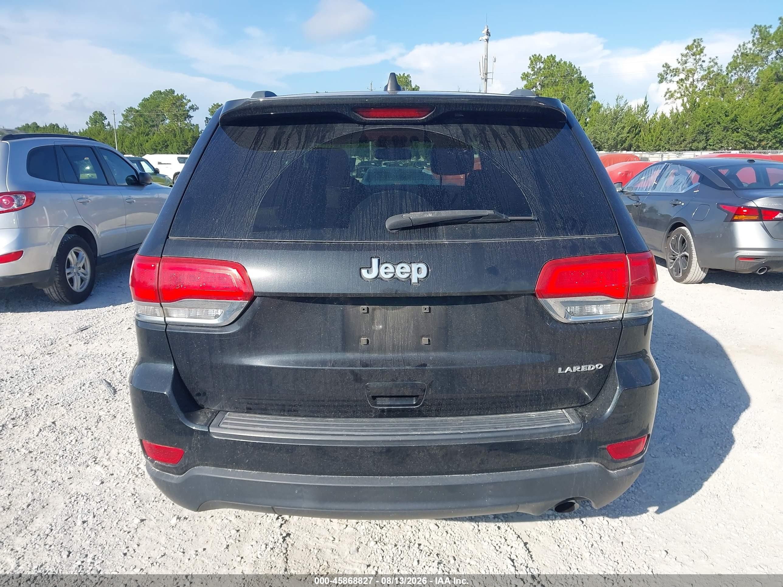 2015 Jeep Grand Cherokee Laredo Black vin: 1C4RJEAG6FC199544