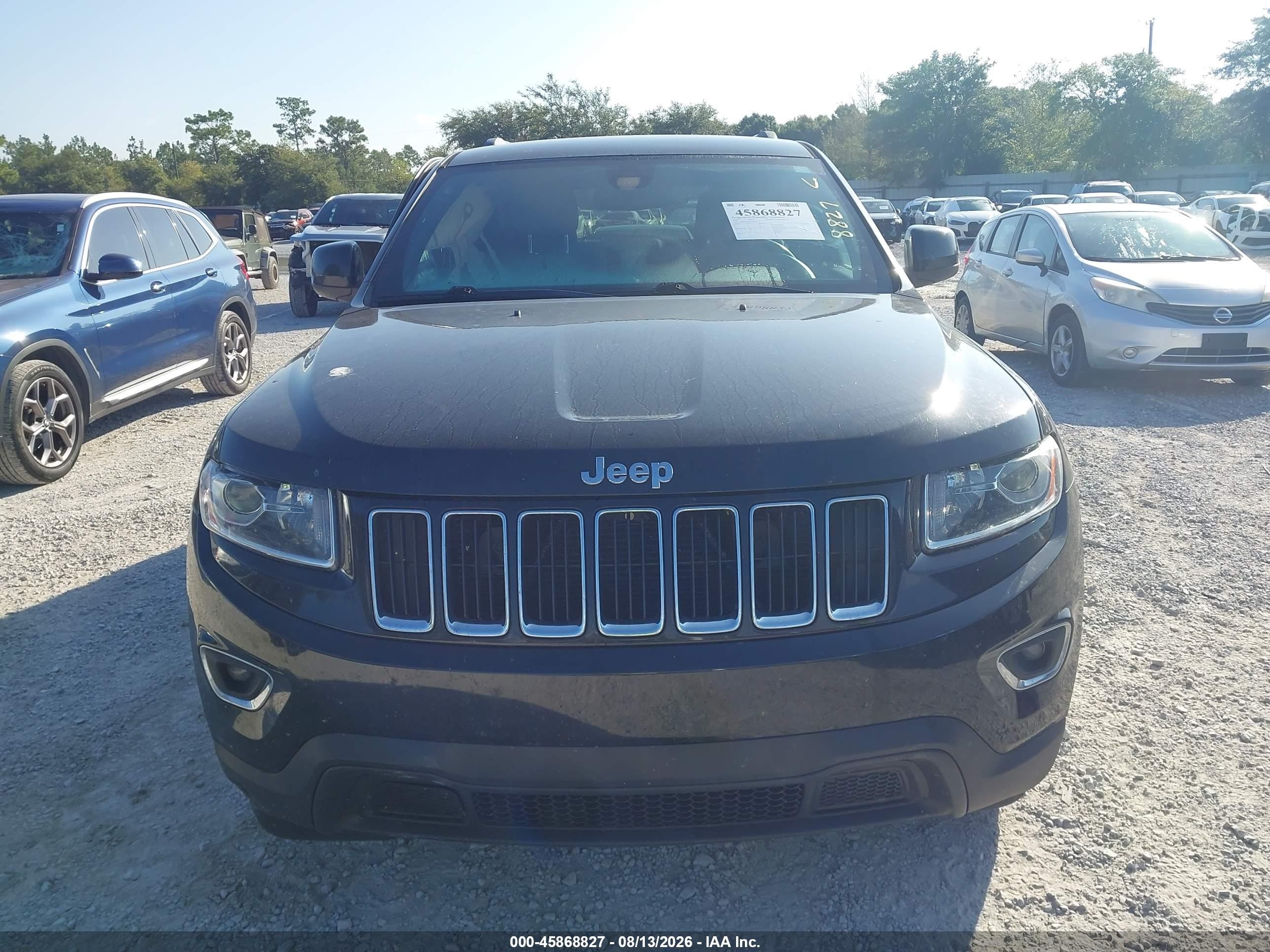 2015 Jeep Grand Cherokee Laredo Black vin: 1C4RJEAG6FC199544