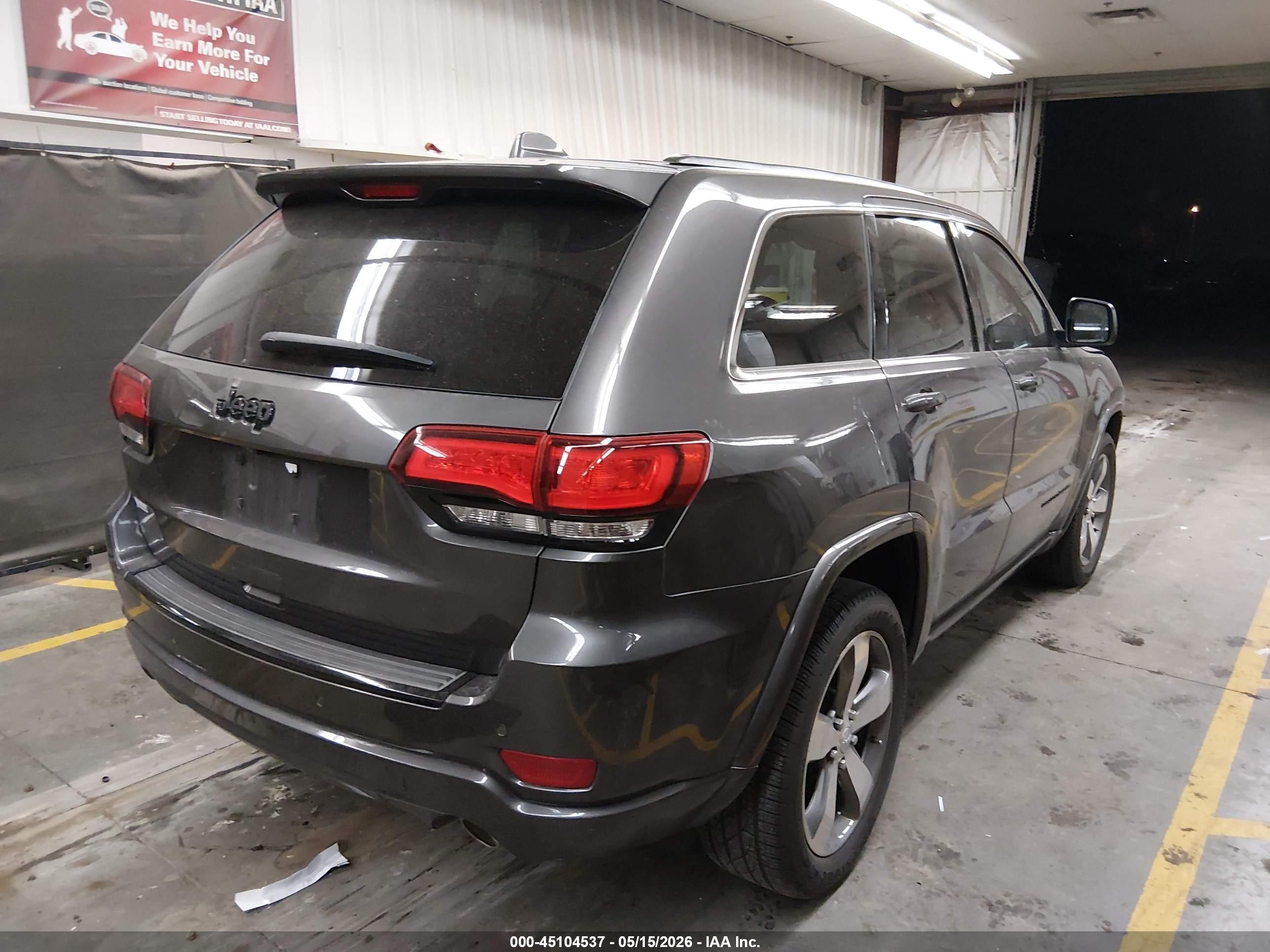 2015 Jeep Grand Cherokee Altitude Gray vin: 1C4RJEAG6FC914922