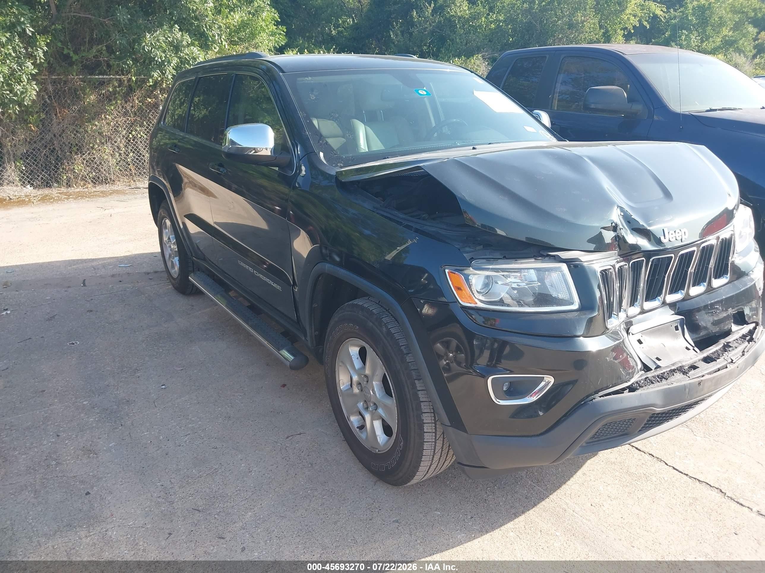 2014 Jeep Grand Cherokee Laredo Black vin: 1C4RJEAG7EC213532