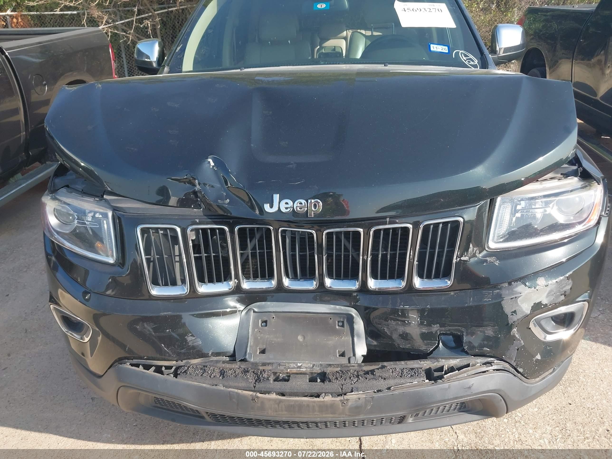 2014 Jeep Grand Cherokee Laredo Black vin: 1C4RJEAG7EC213532