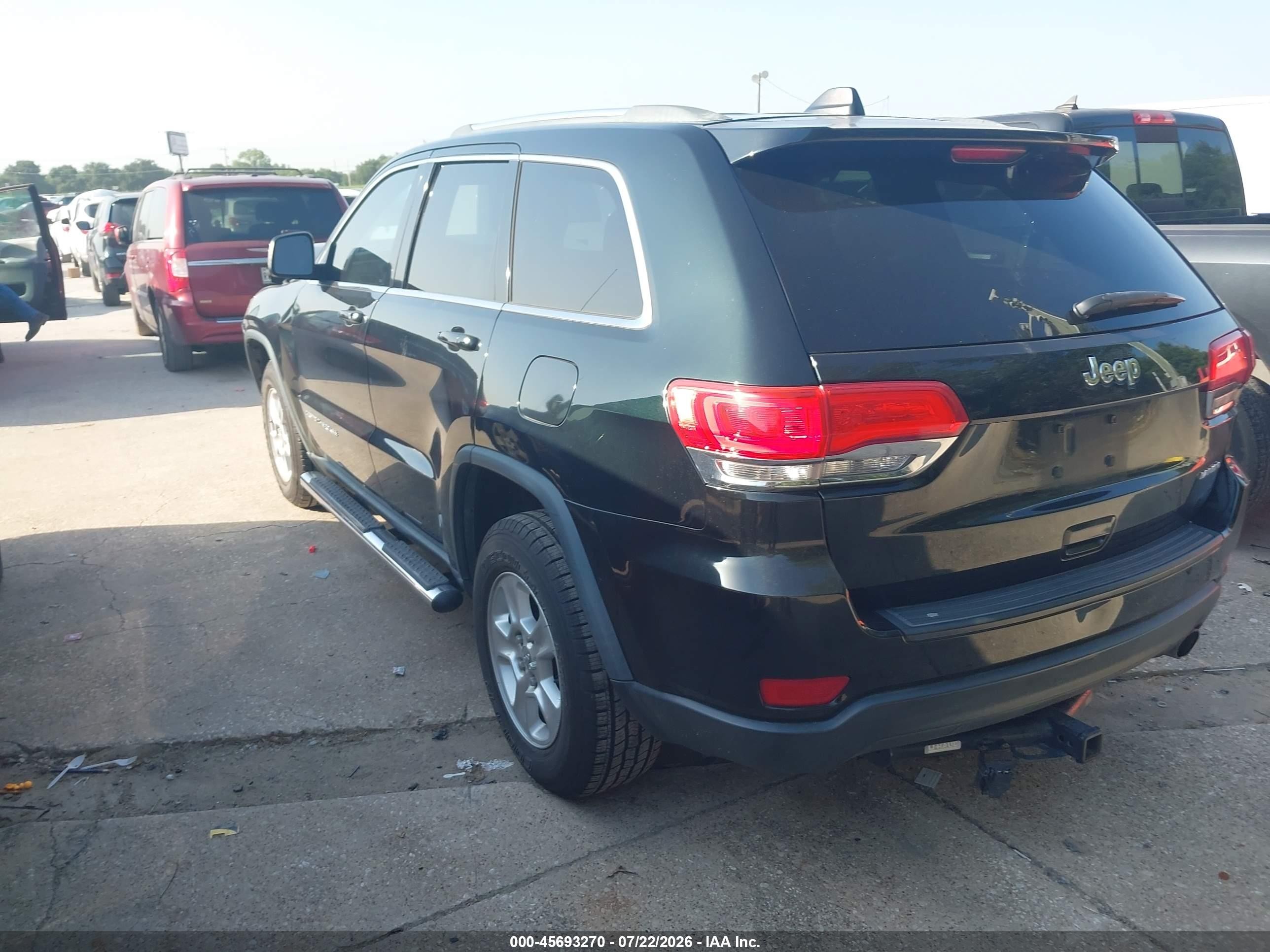 2014 Jeep Grand Cherokee Laredo Black vin: 1C4RJEAG7EC213532