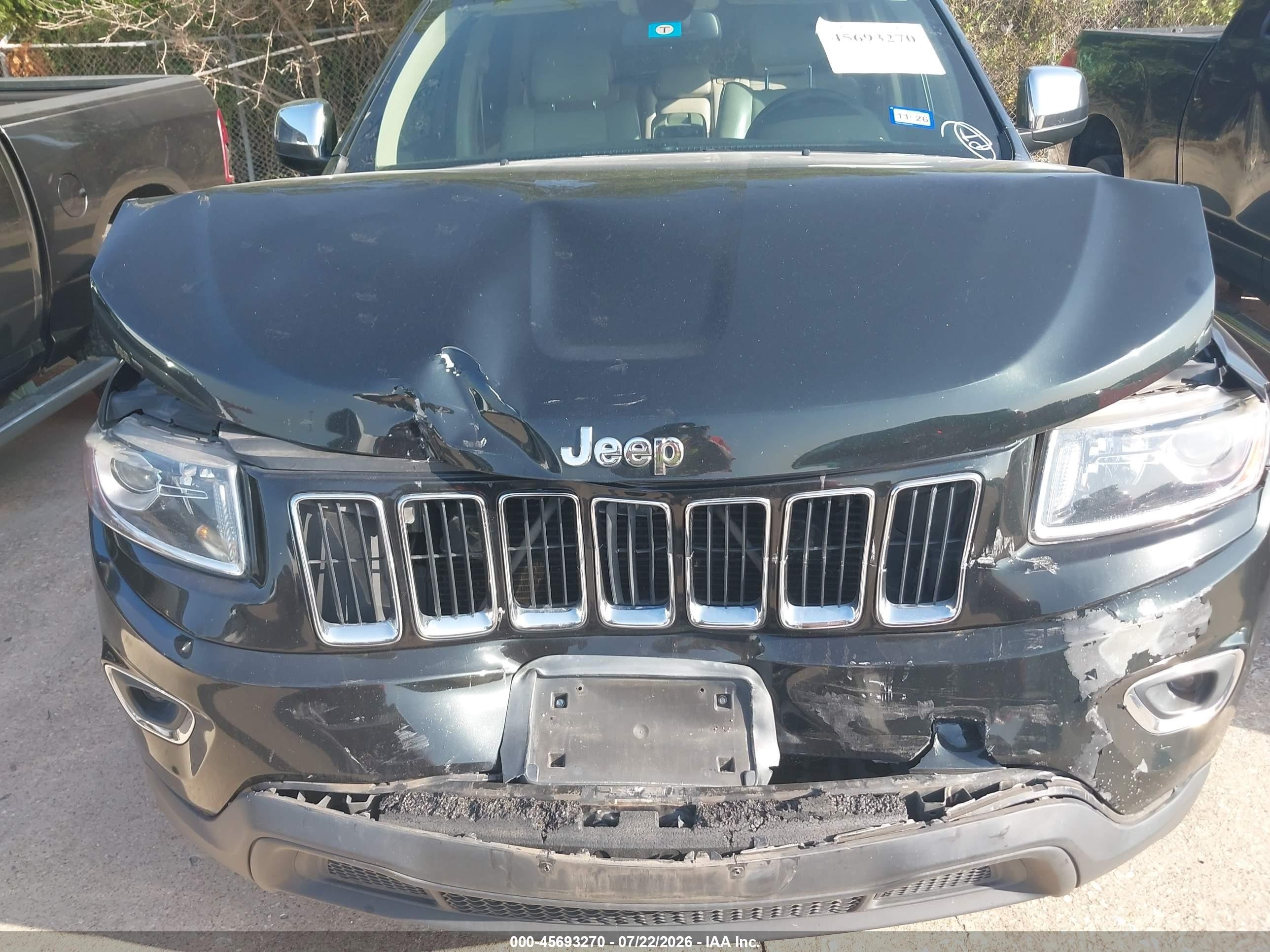2014 Jeep Grand Cherokee Laredo Black vin: 1C4RJEAG7EC213532