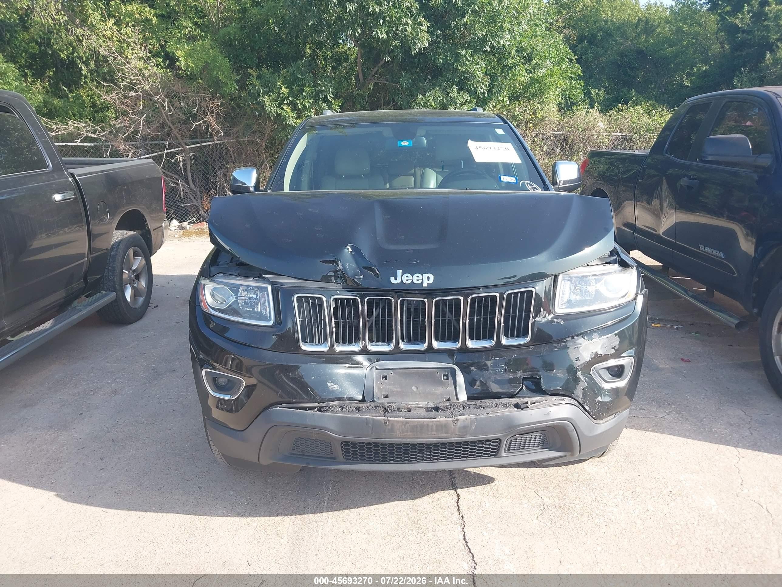 2014 Jeep Grand Cherokee Laredo Black vin: 1C4RJEAG7EC213532