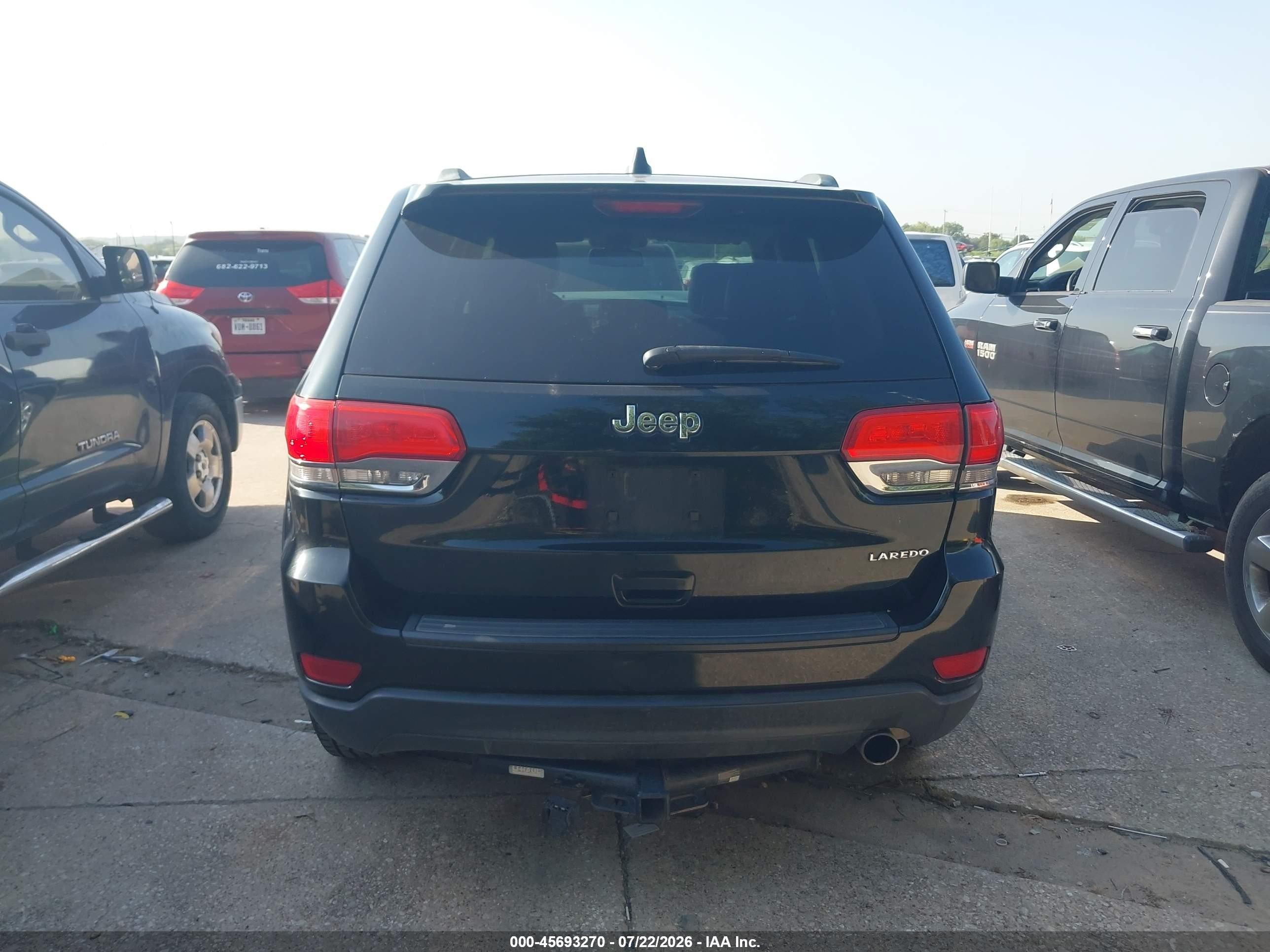2014 Jeep Grand Cherokee Laredo Black vin: 1C4RJEAG7EC213532
