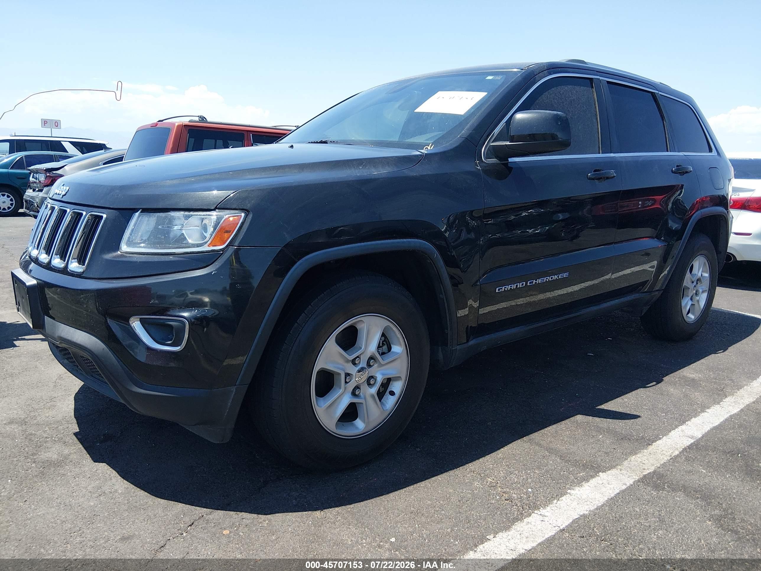 2014 Jeep Grand Cherokee Laredo Black vin: 1C4RJEAG7EC317048