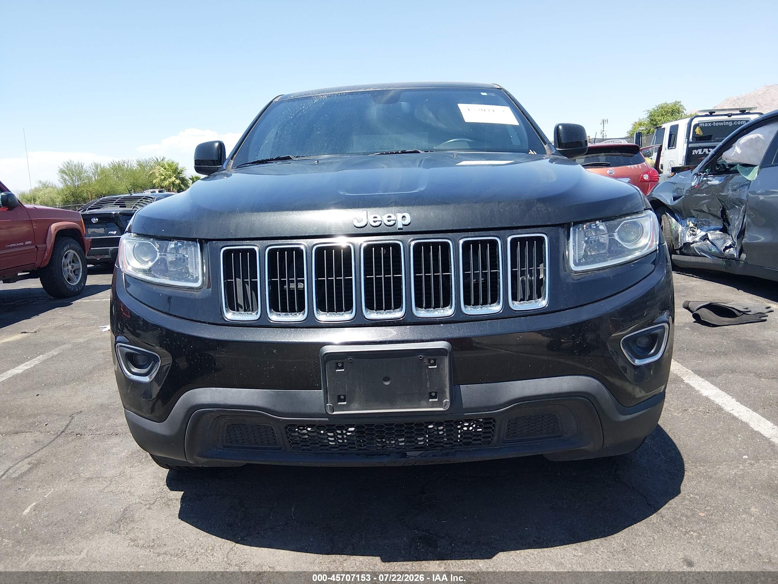 2014 Jeep Grand Cherokee Laredo Black vin: 1C4RJEAG7EC317048