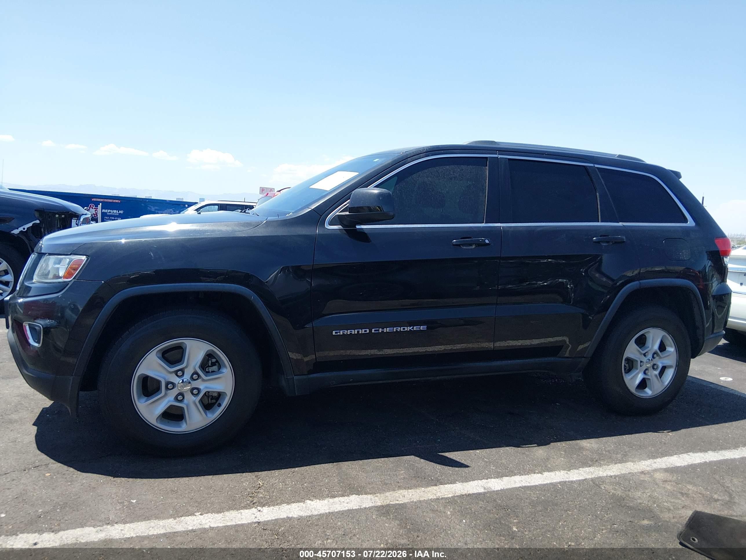 2014 Jeep Grand Cherokee Laredo Black vin: 1C4RJEAG7EC317048