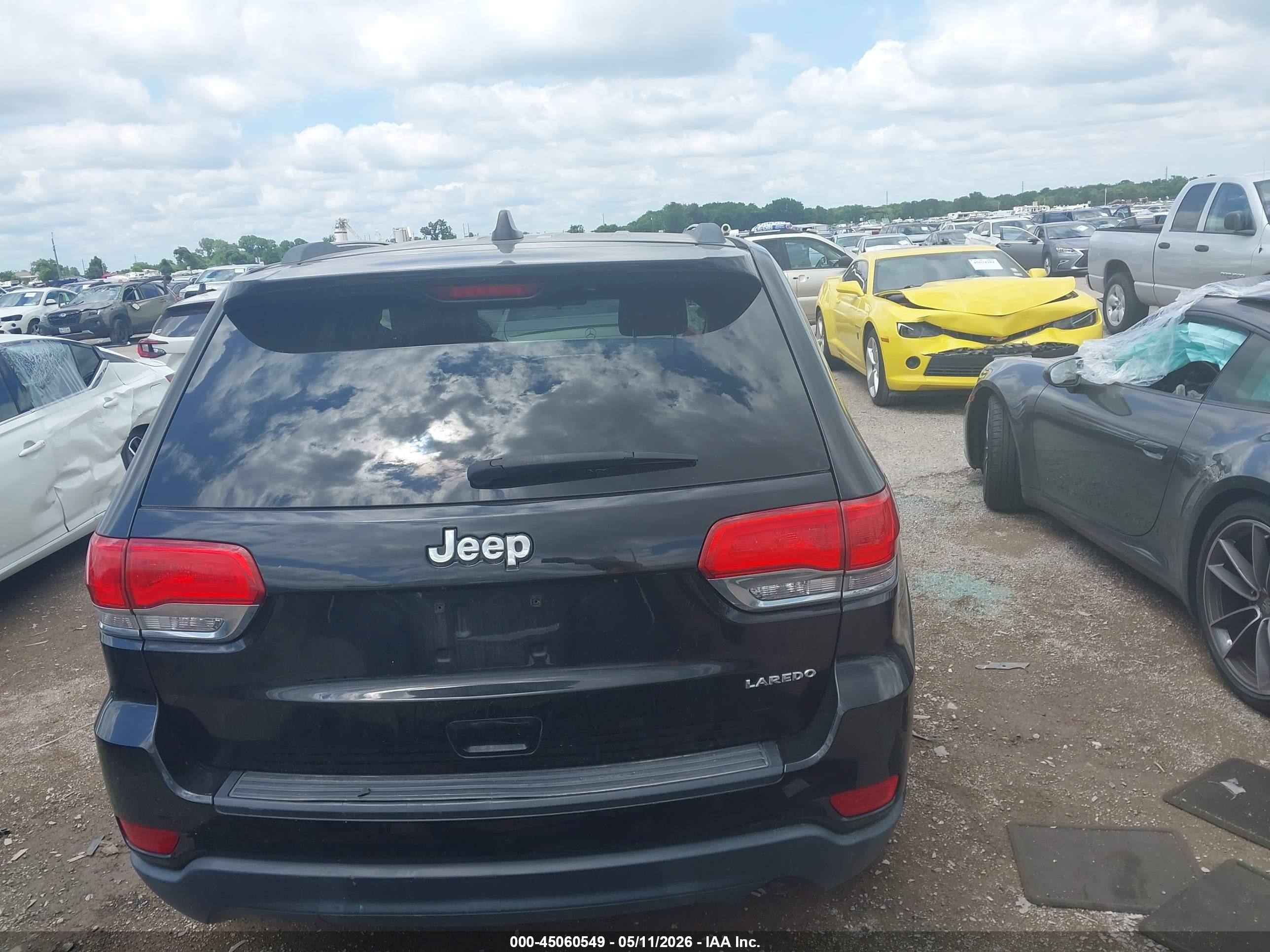 2015 Jeep Grand Cherokee Laredo Black vin: 1C4RJEAG7FC199374