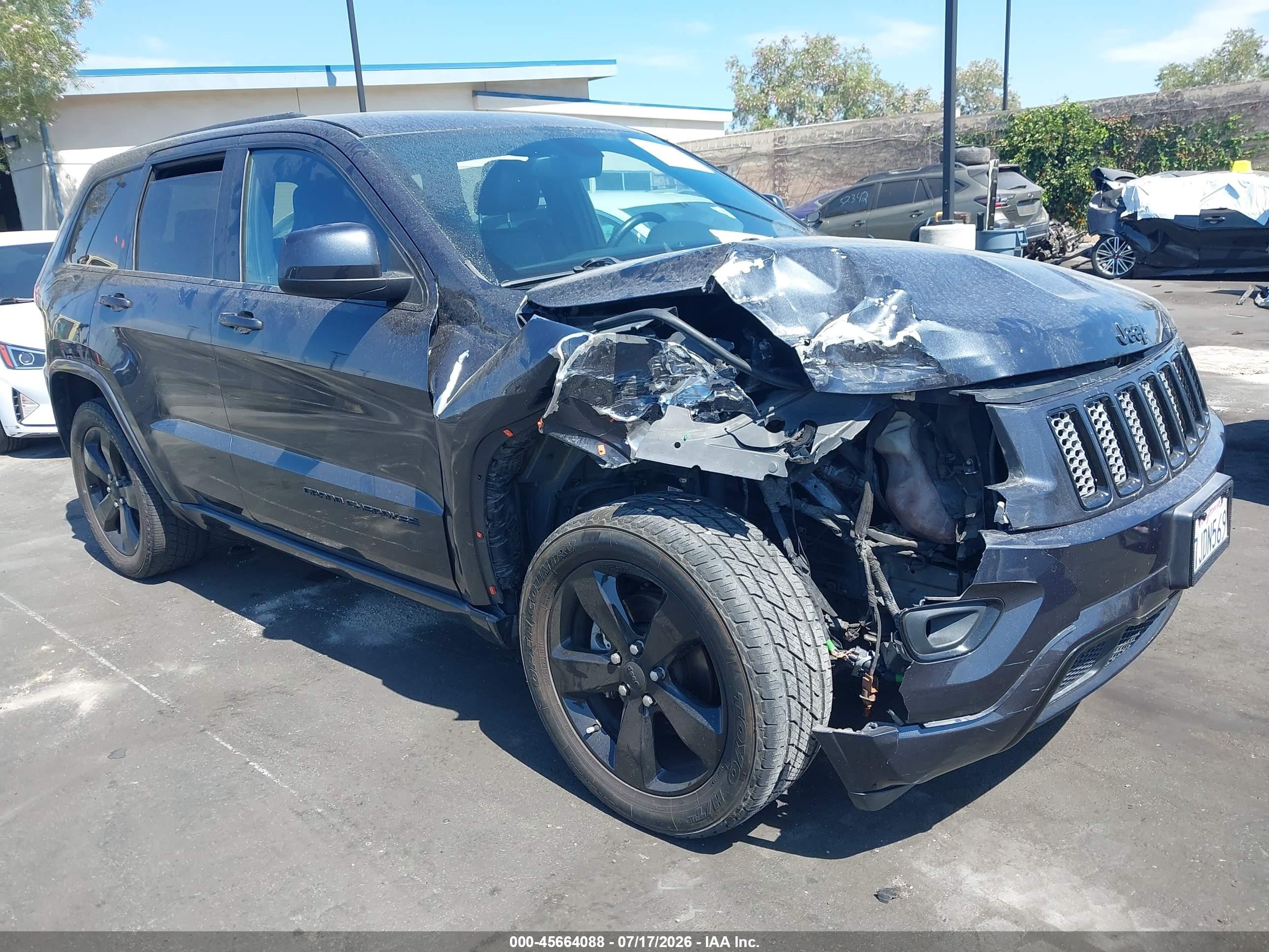 2015 Jeep Grand Cherokee Altitude Серый vin: 1C4RJEAG7FC634846