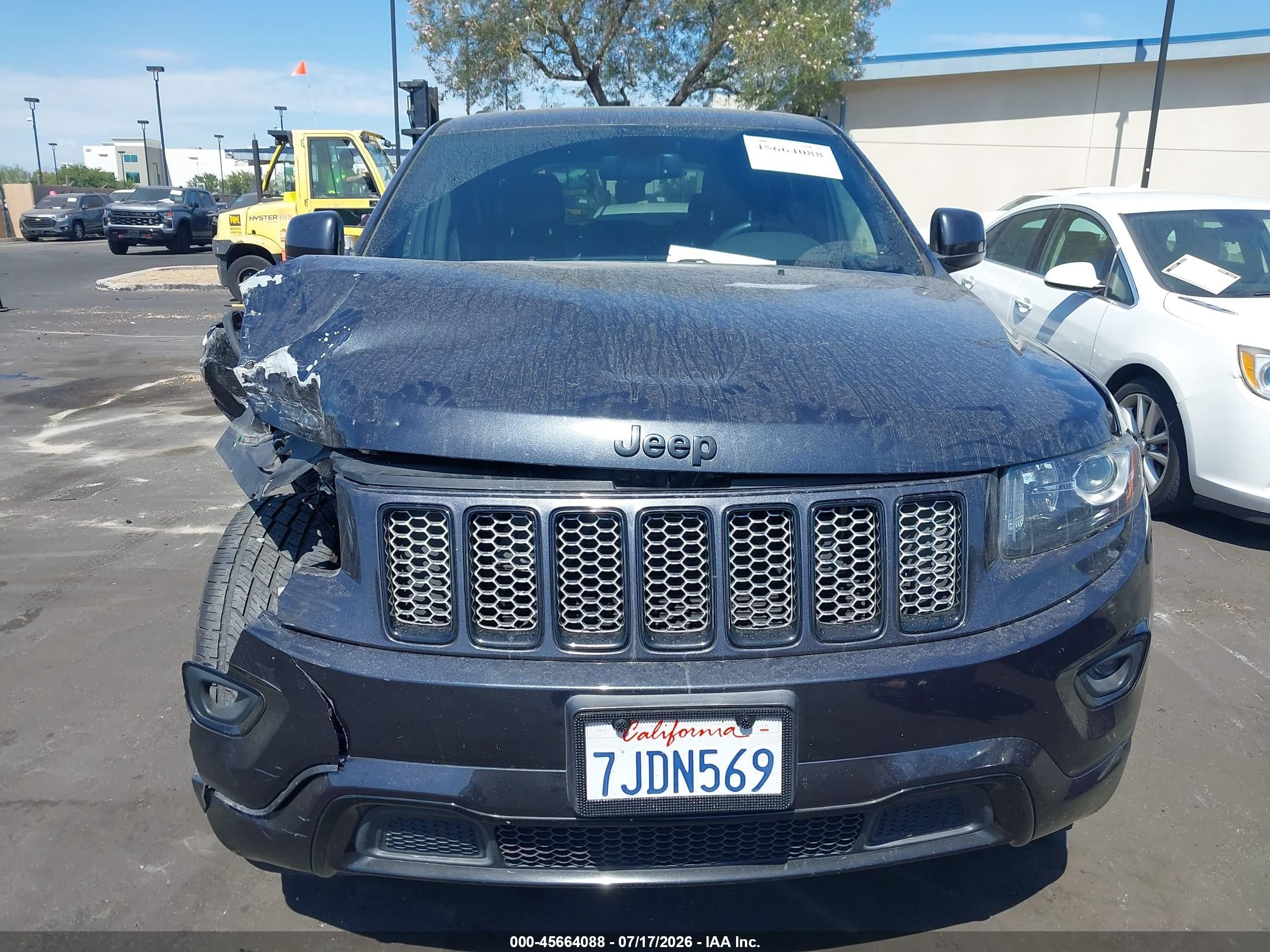 2015 Jeep Grand Cherokee Altitude Gray vin: 1C4RJEAG7FC634846