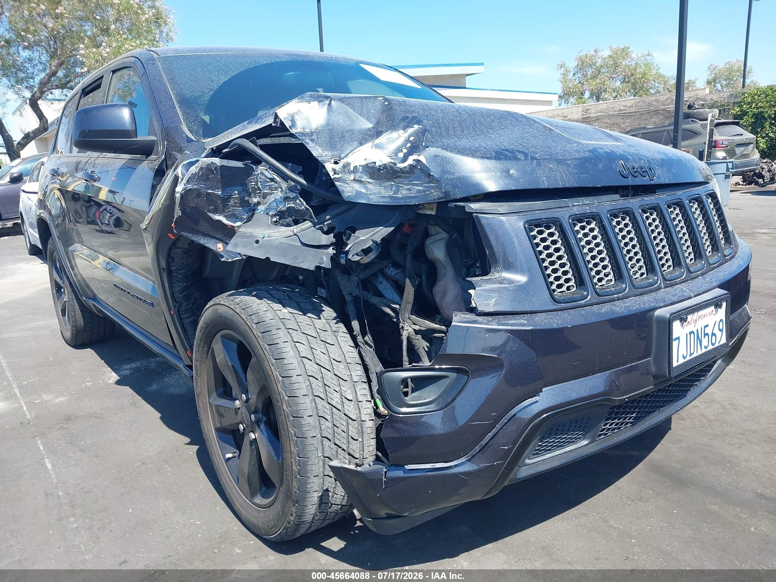 2015 Jeep Grand Cherokee Altitude Gray vin: 1C4RJEAG7FC634846