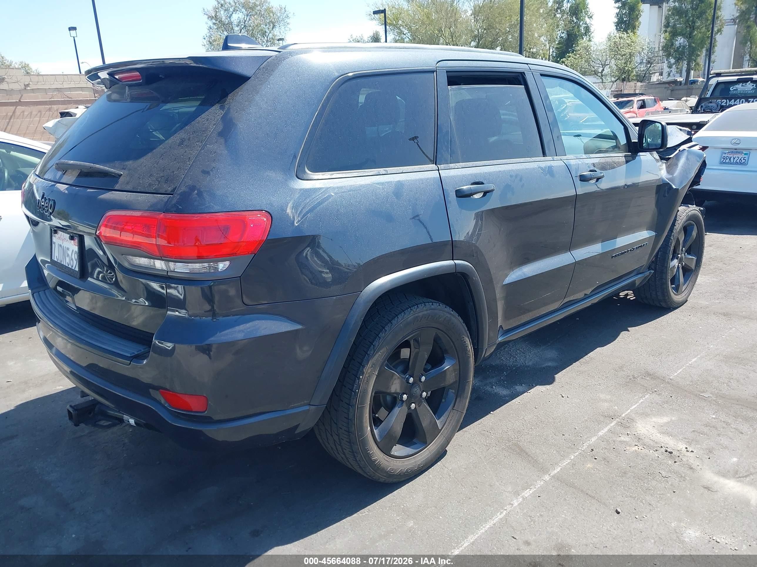 2015 Jeep Grand Cherokee Altitude Gray vin: 1C4RJEAG7FC634846