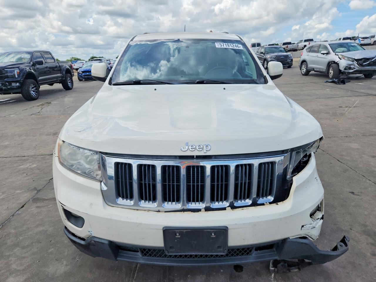 2012 Jeep Grand Cherokee Laredo White vin: 1C4RJEAG8CC258430