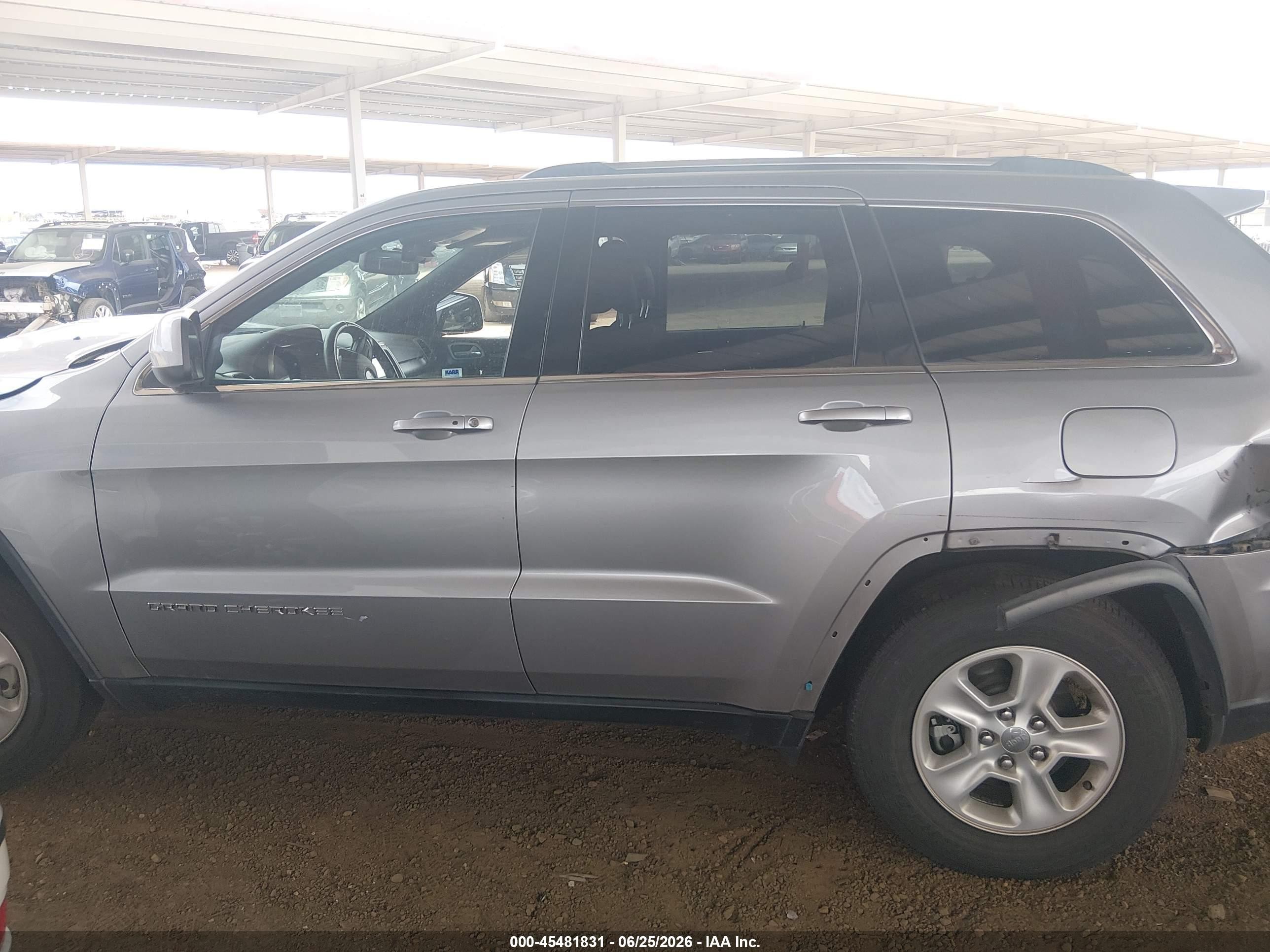 2014 Jeep Grand Cherokee Laredo Серый vin: 1C4RJEAG8EC239962